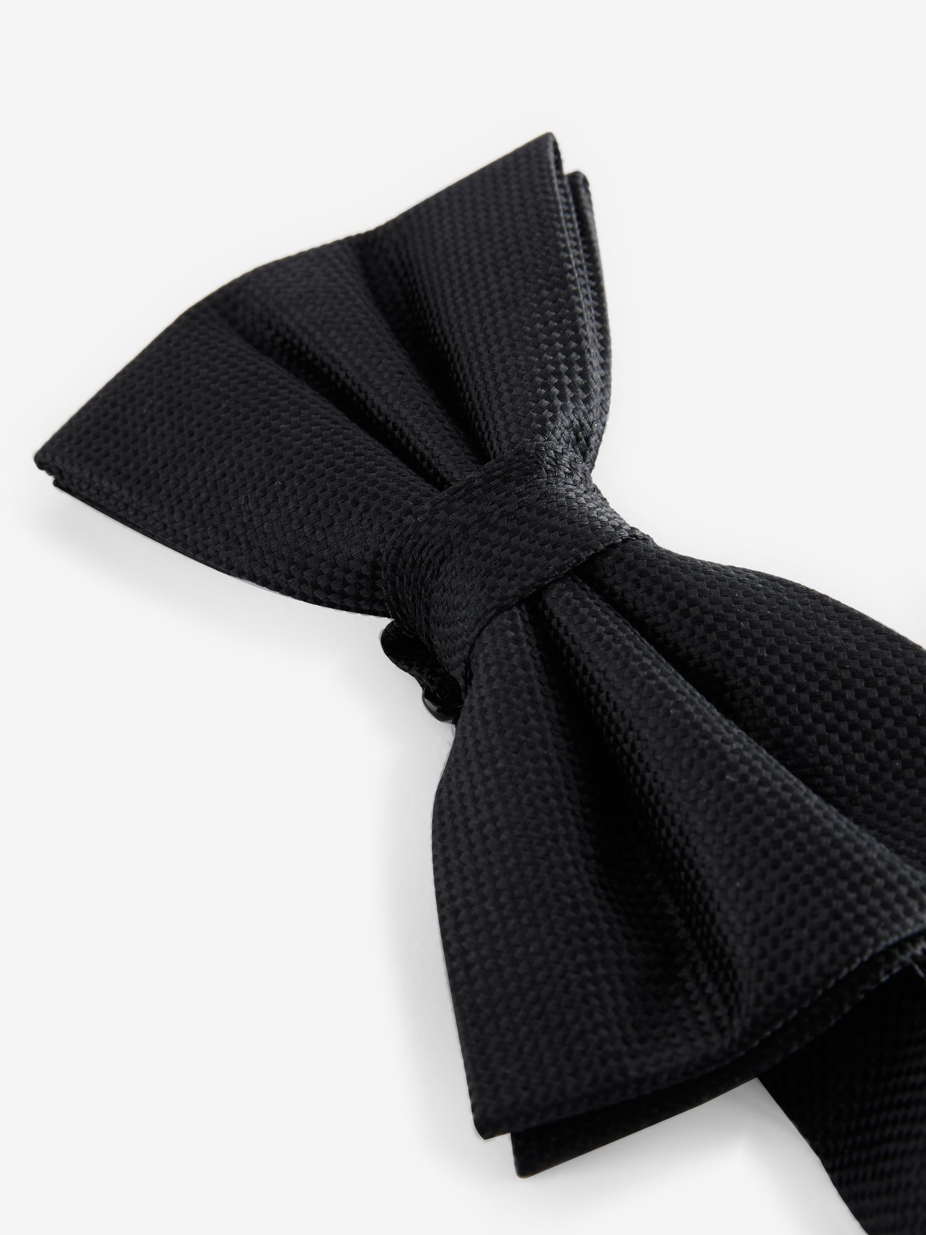 Black 100% Silk Bow Tie - Image 4 of 4