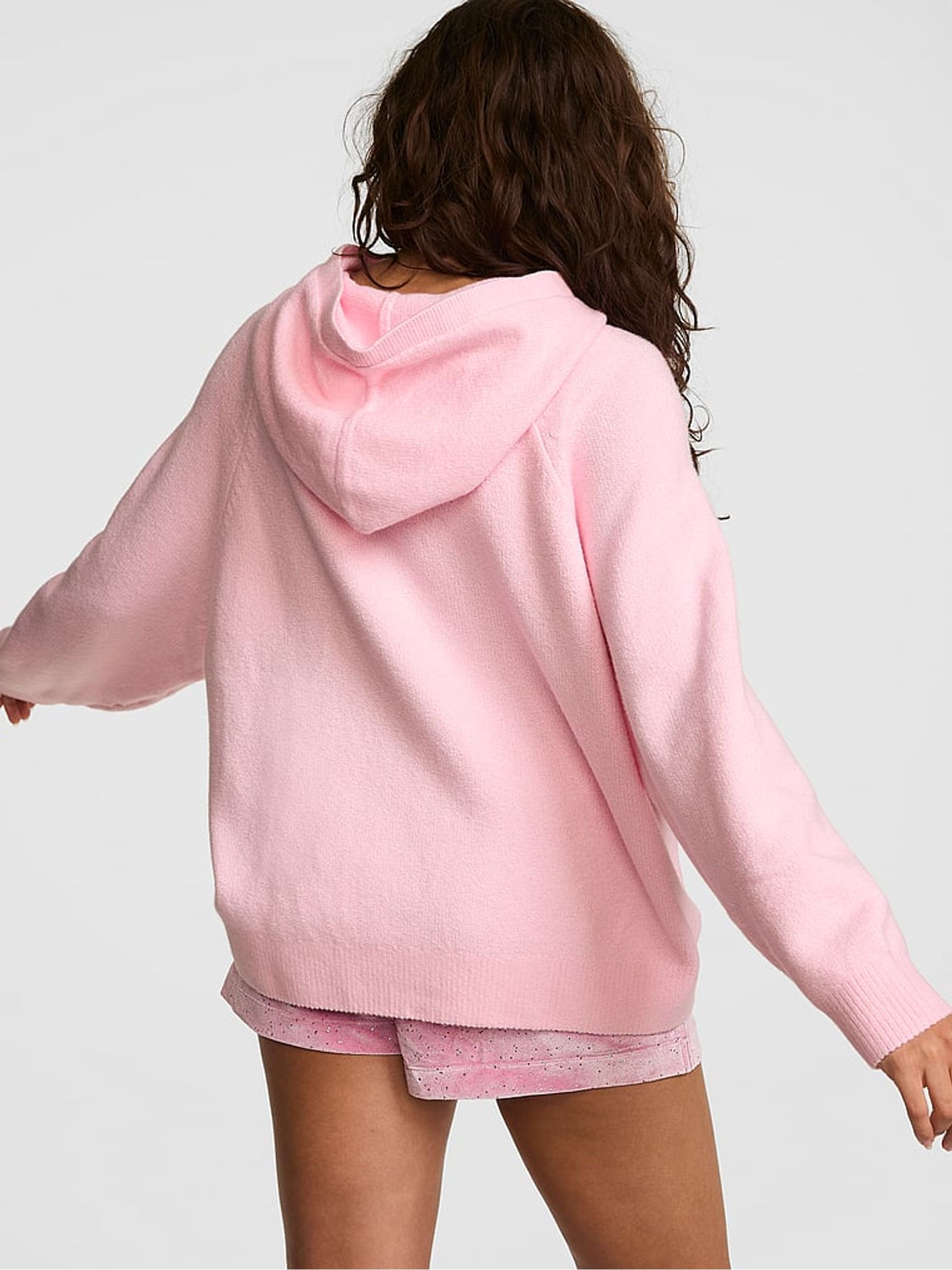 Coconut Pink Knit Hoodie - Image 2 of 2