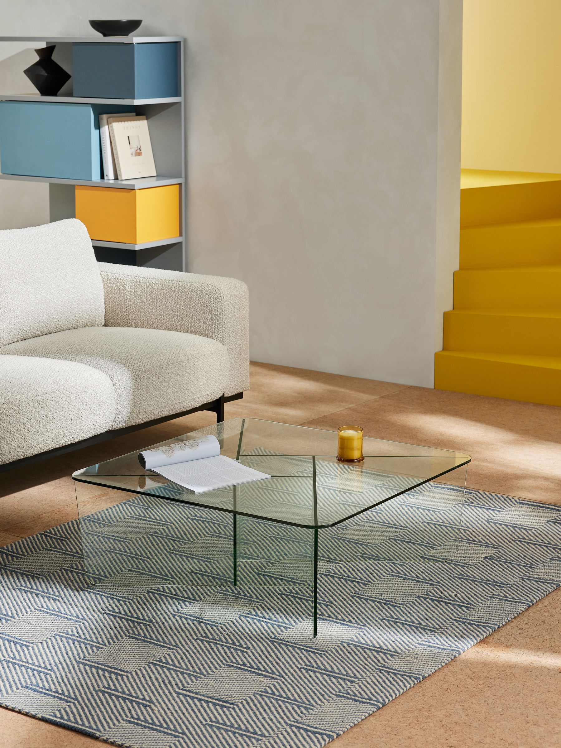 Oki Coffee Table in Clear Glass - Image 1 of 3