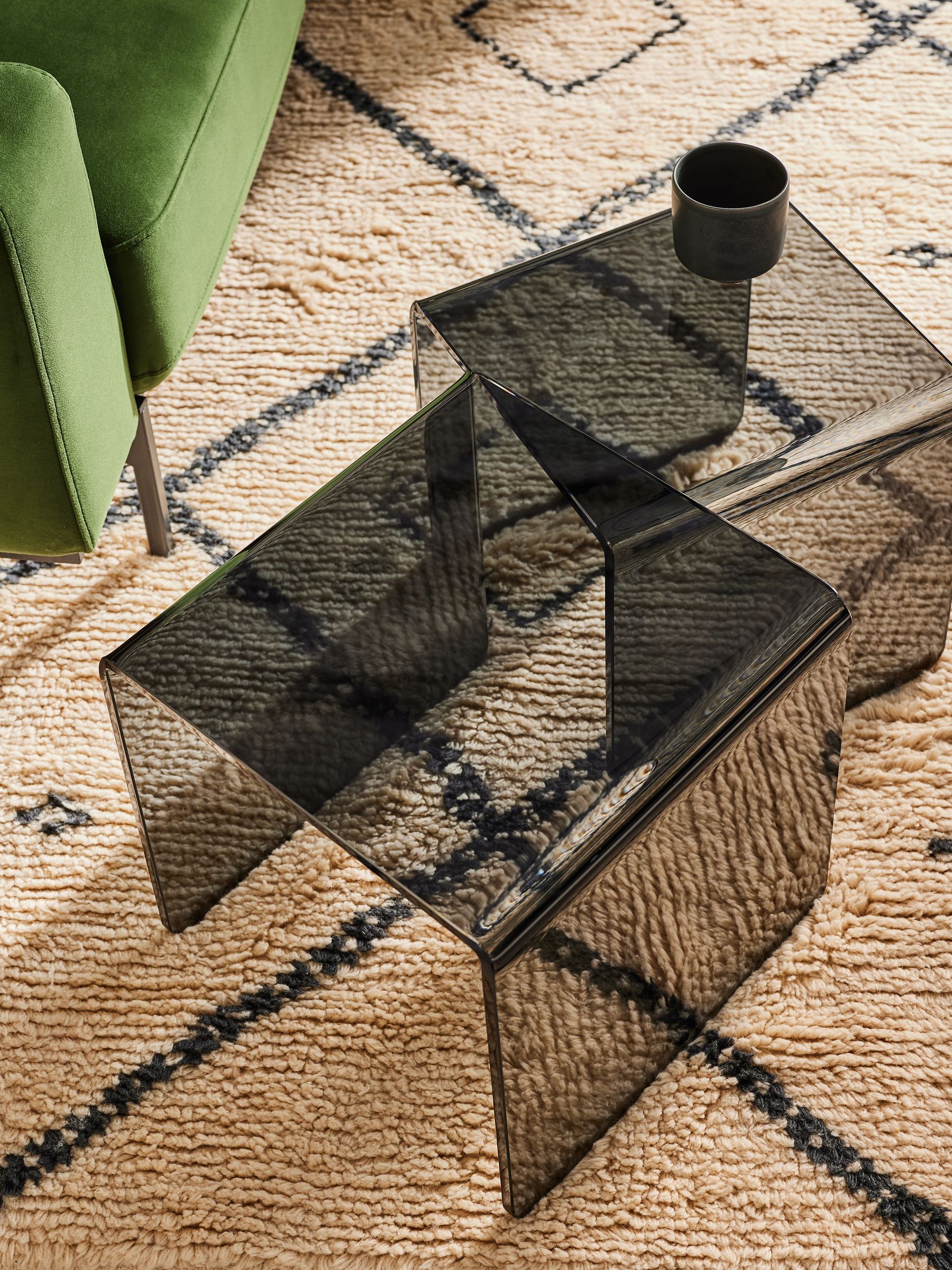 Hesta Nest of 2 Side Table in Smoke Grey - Image 3 of 4