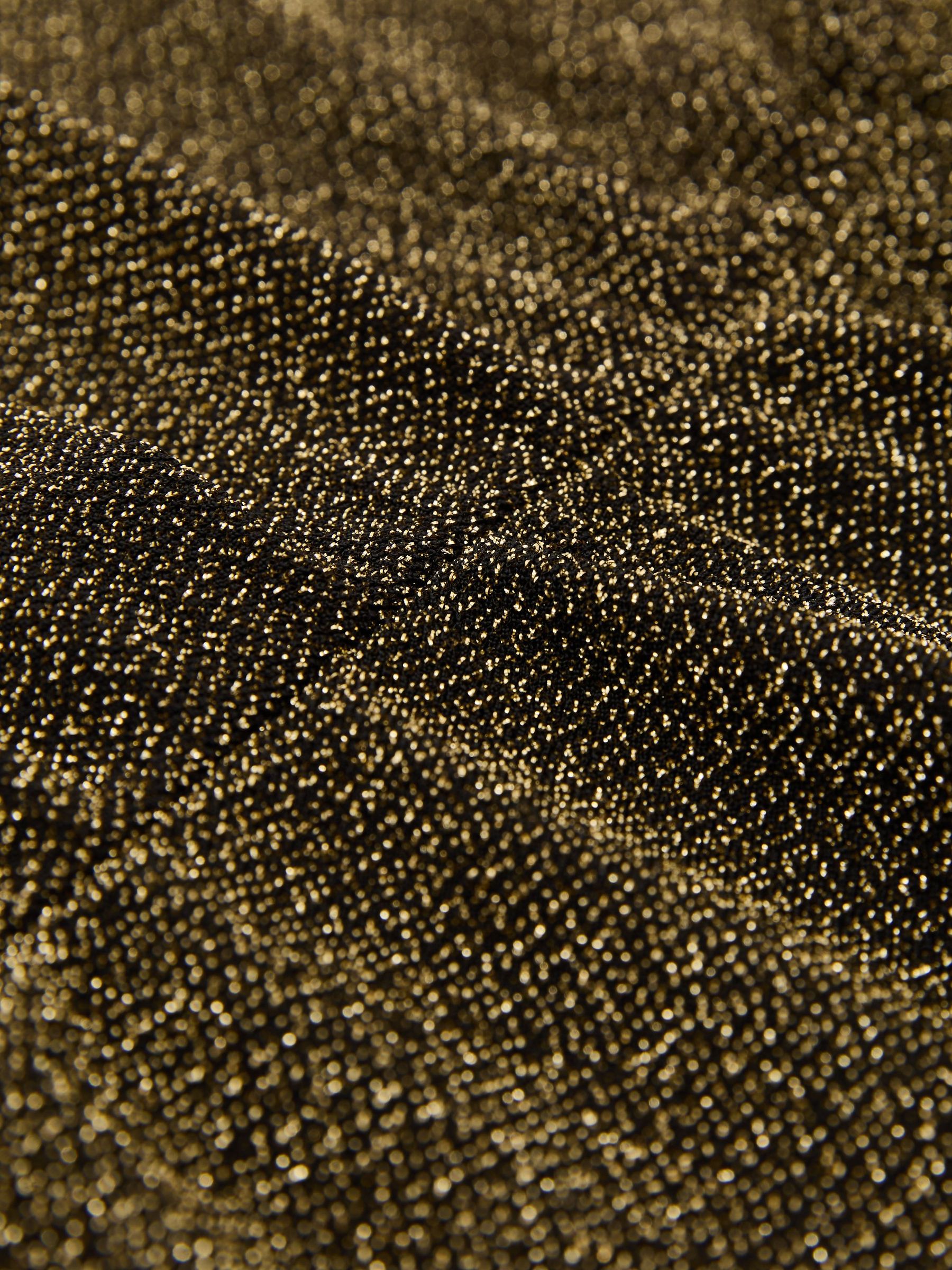 Metallic-Thread Off-Shoulder Top in Gold - Image 6 of 6