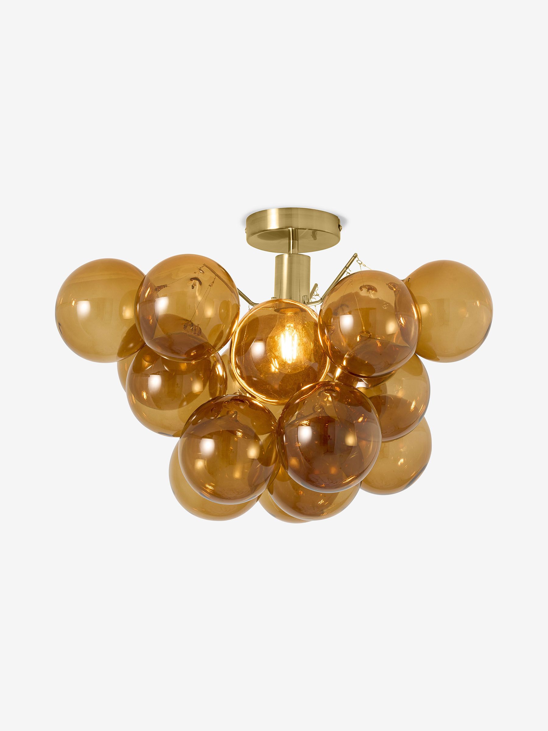 Luz Flush Ceiling Light in Amber - Image 1 of 2