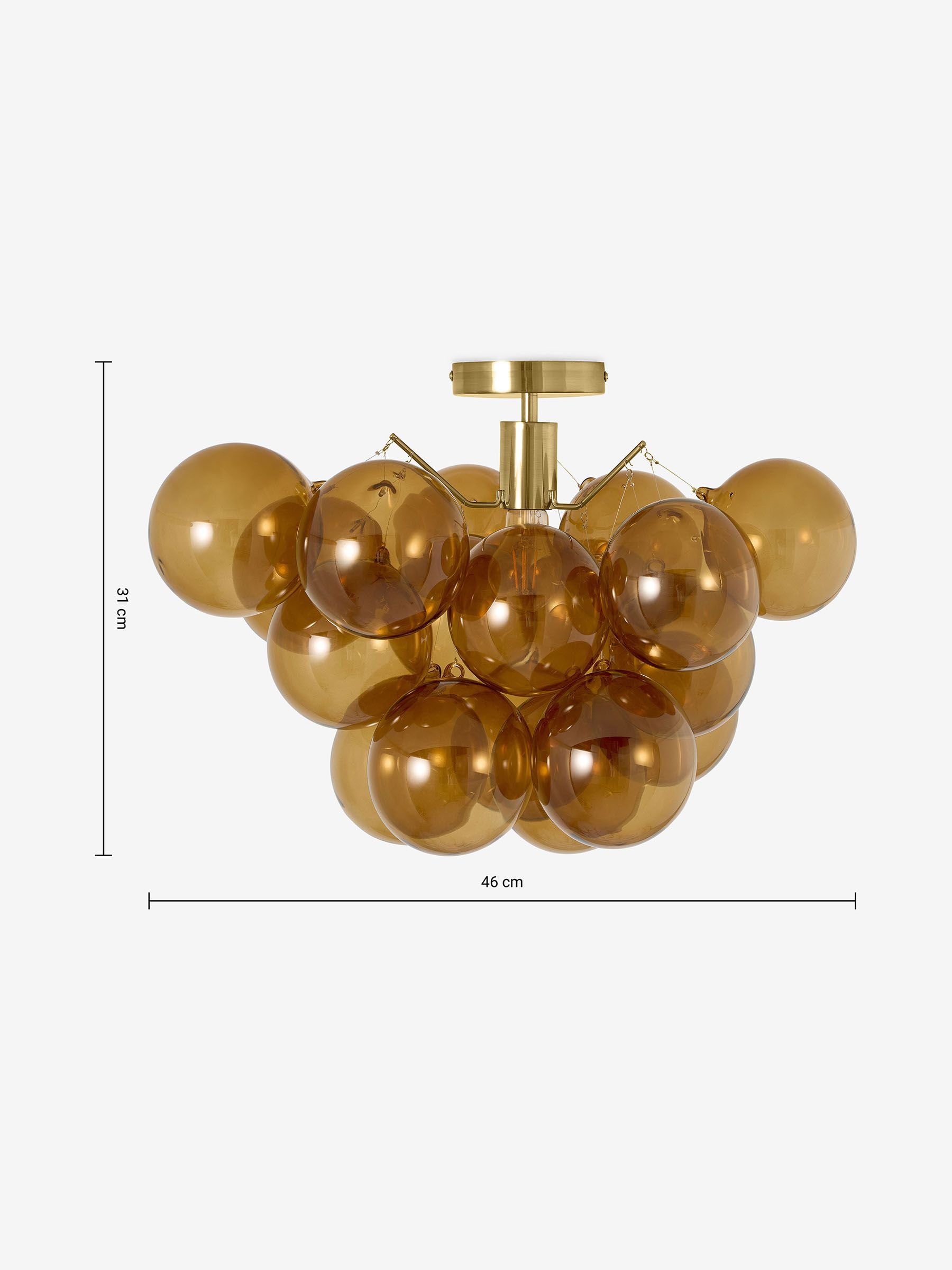 Luz Flush Ceiling Light in Amber - Image 2 of 2