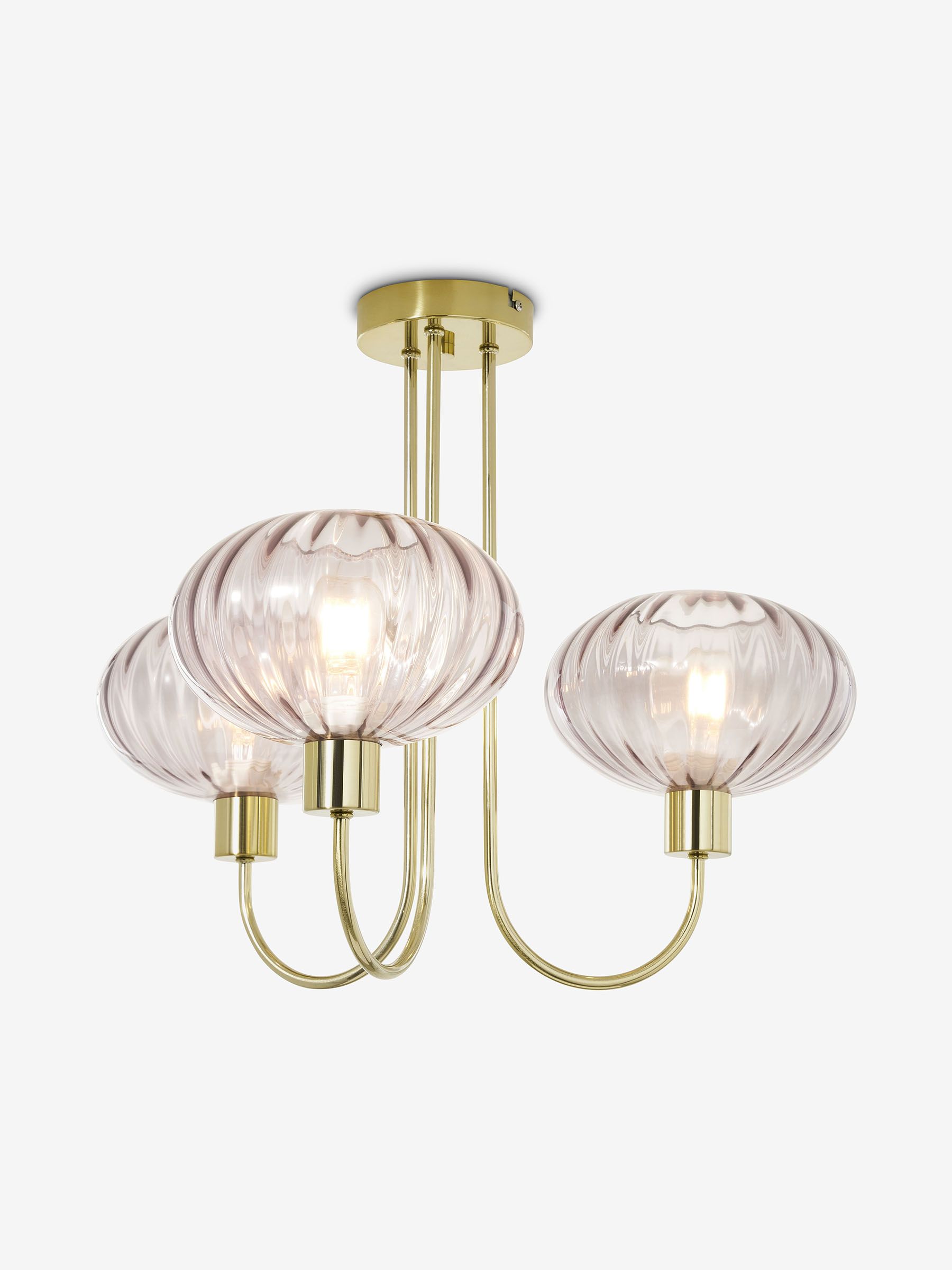 Tilbury Flush Ceiling Light in Brass - Image 1 of 2