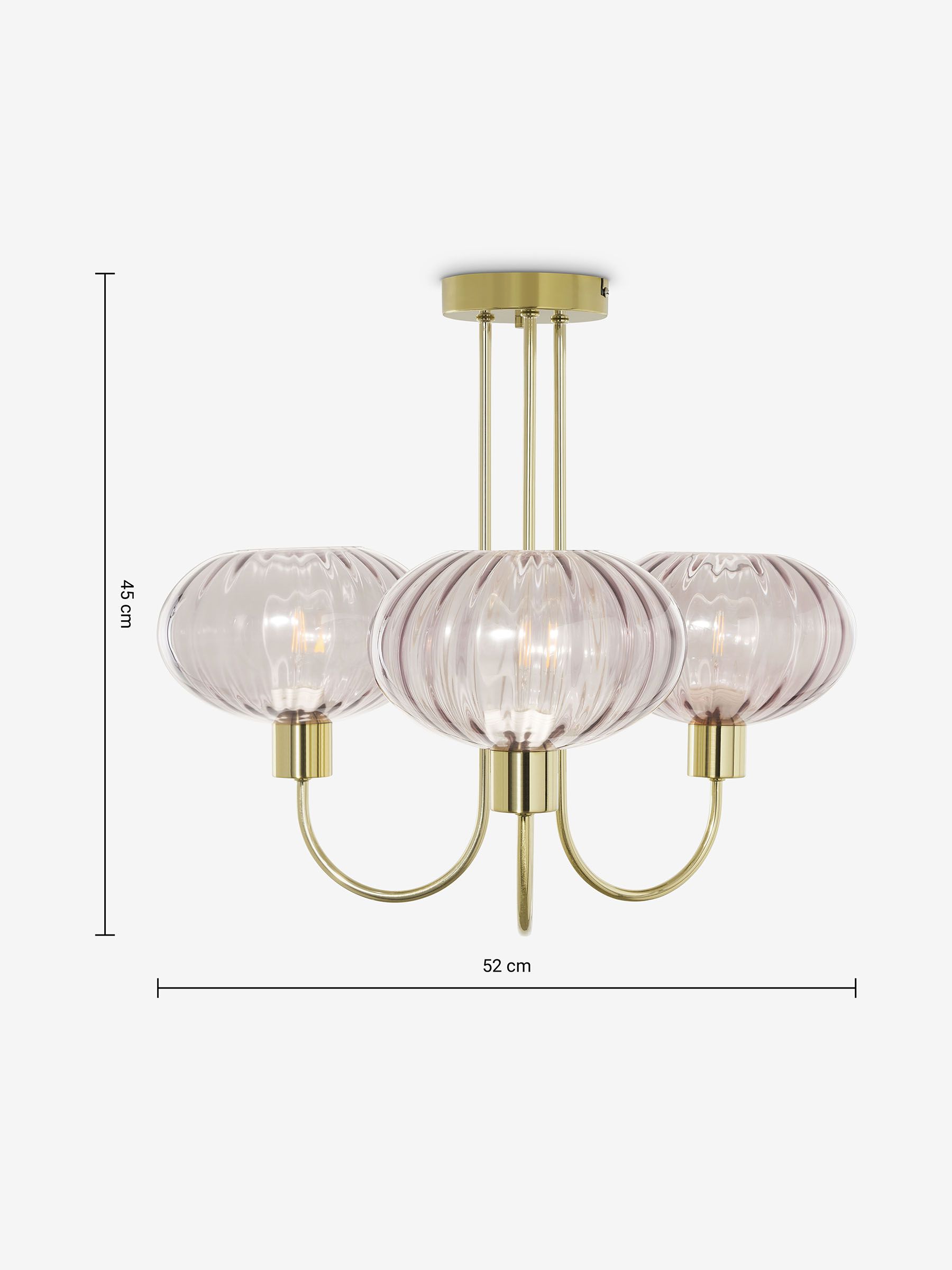 Tilbury Flush Ceiling Light in Brass - Image 2 of 2