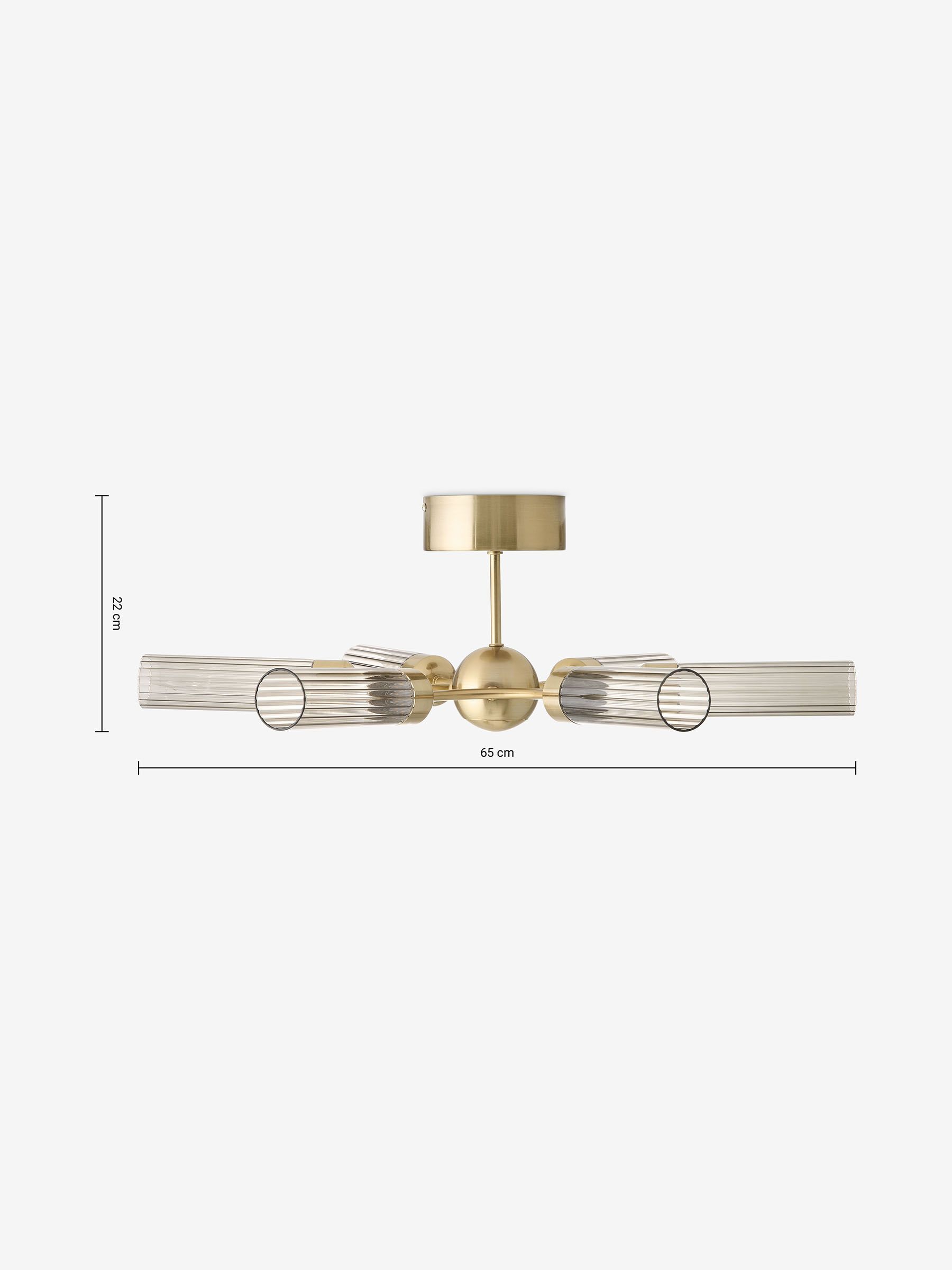 Verona Flush Ceiling Light Fitting in Champagne Gold - Image 3 of 3