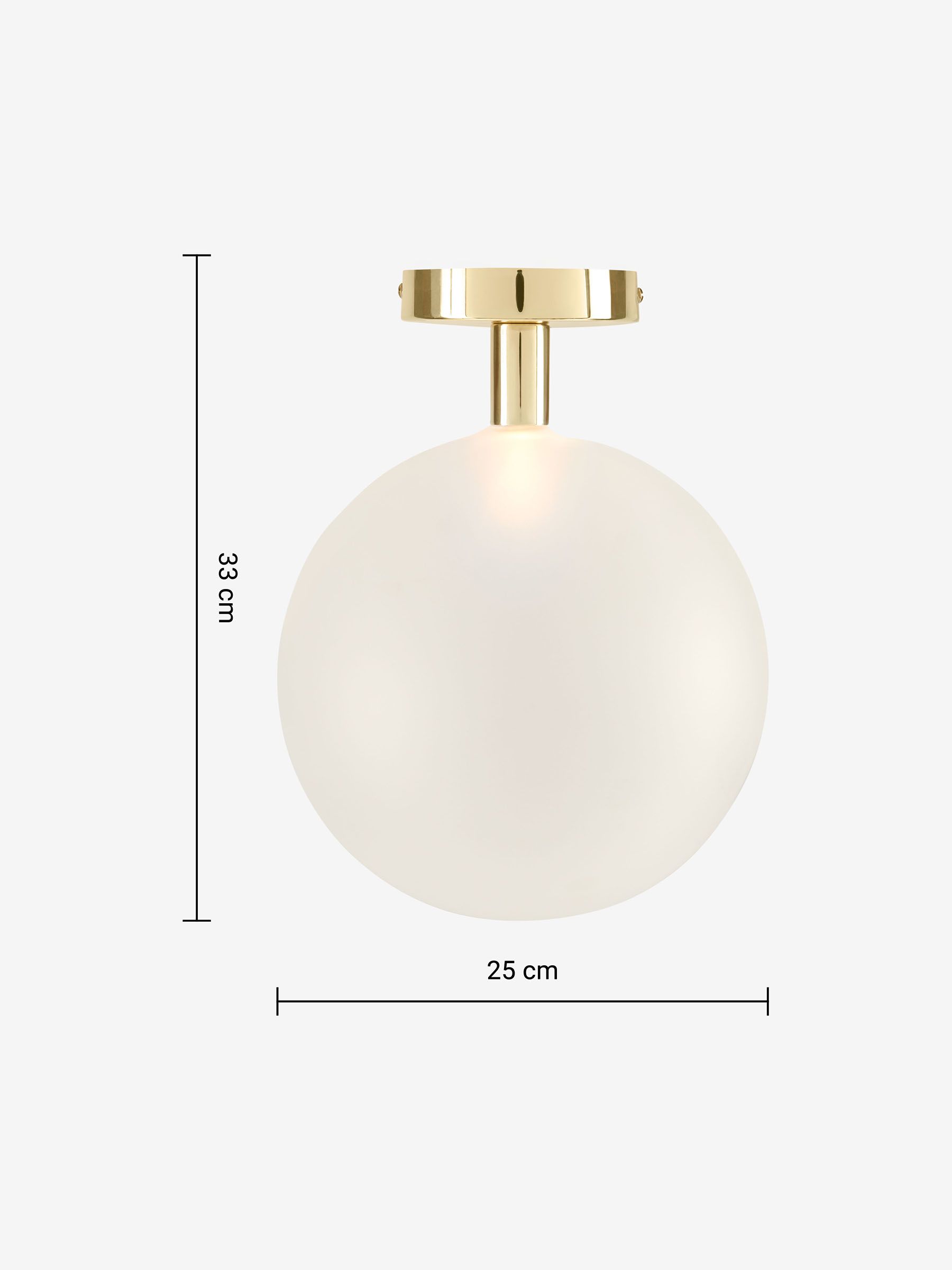 Boll Flush Ceiling Light in White - Image 3 of 3