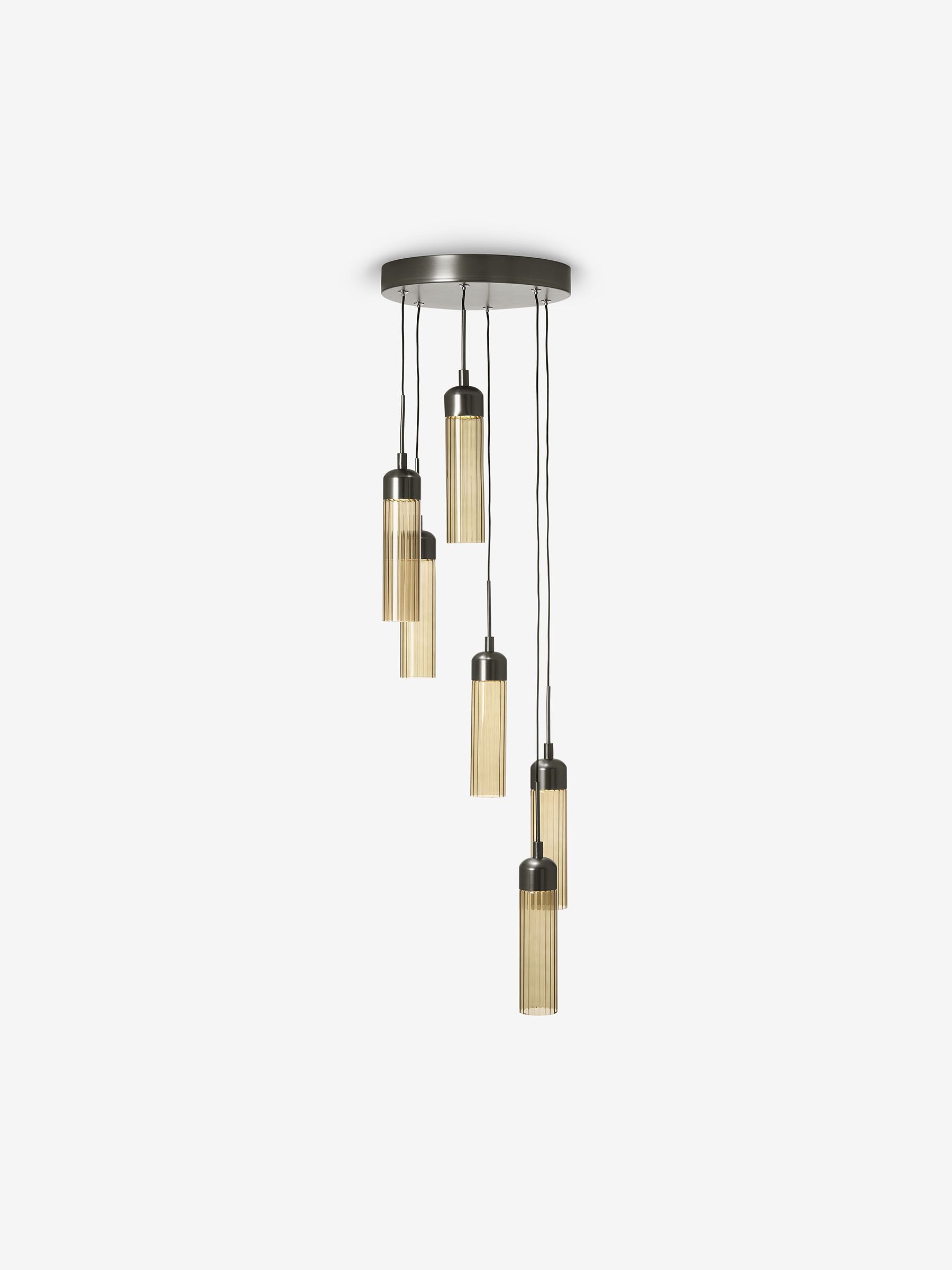Cluster Light Verona Flush Ceiling Light in Pewter - Image 1 of 6