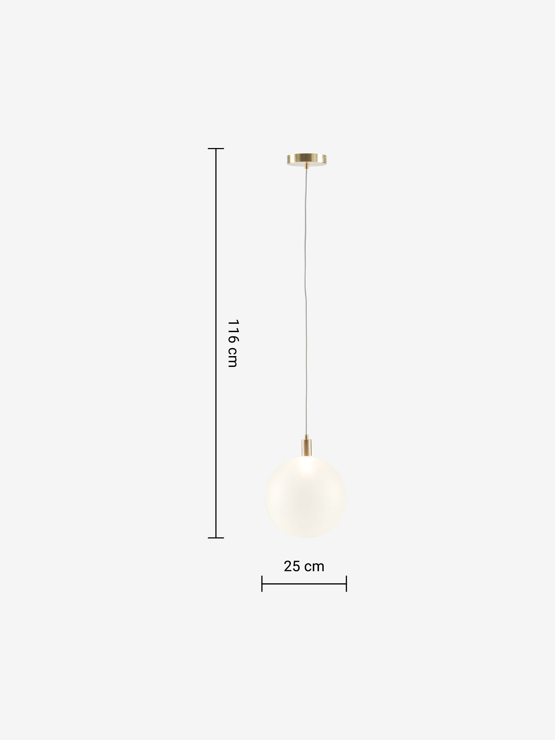 Boll Pendant Light in White - Image 3 of 3