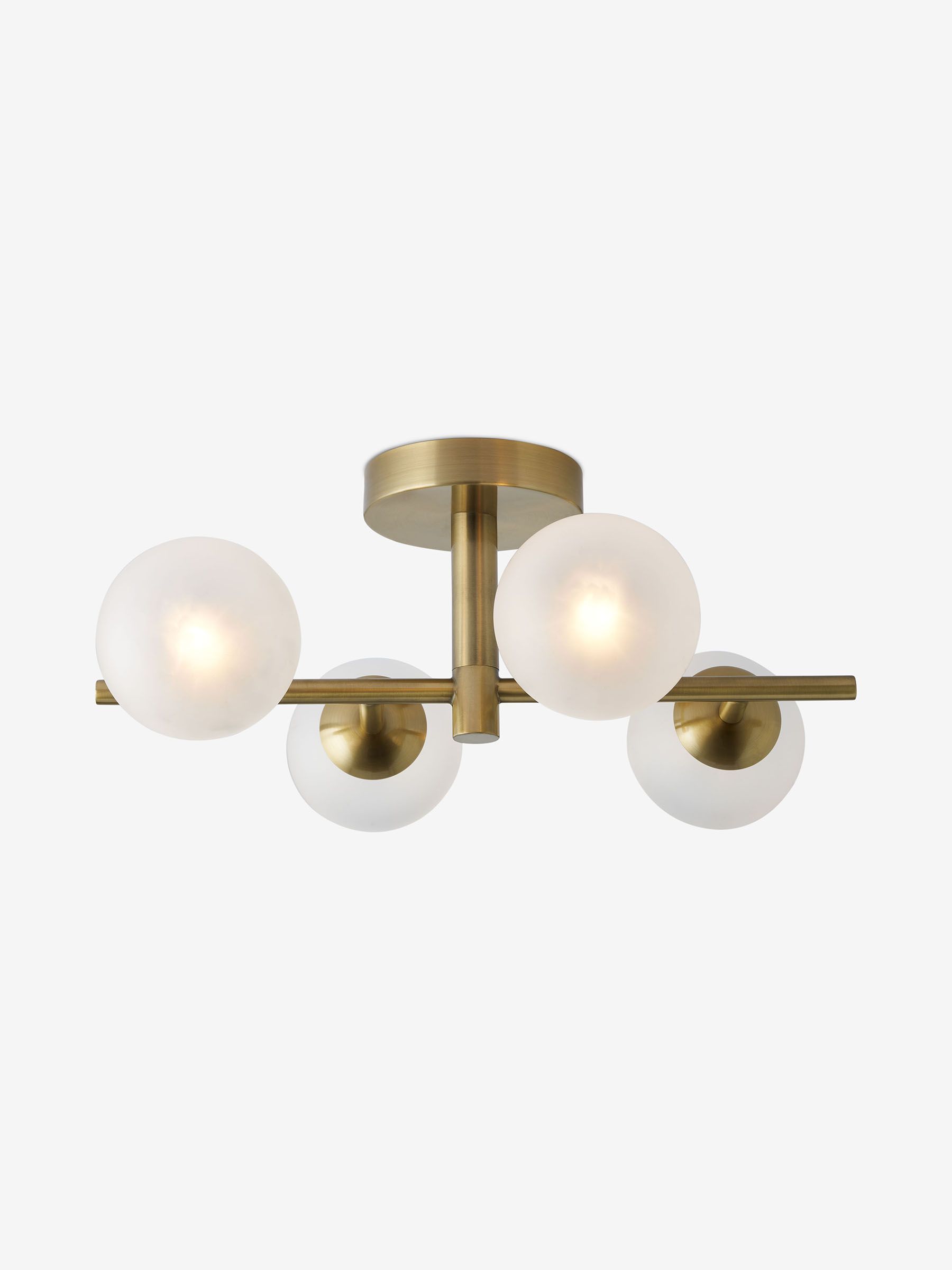 Isia Bathroom Flush Light in Brass - Image 2 of 3