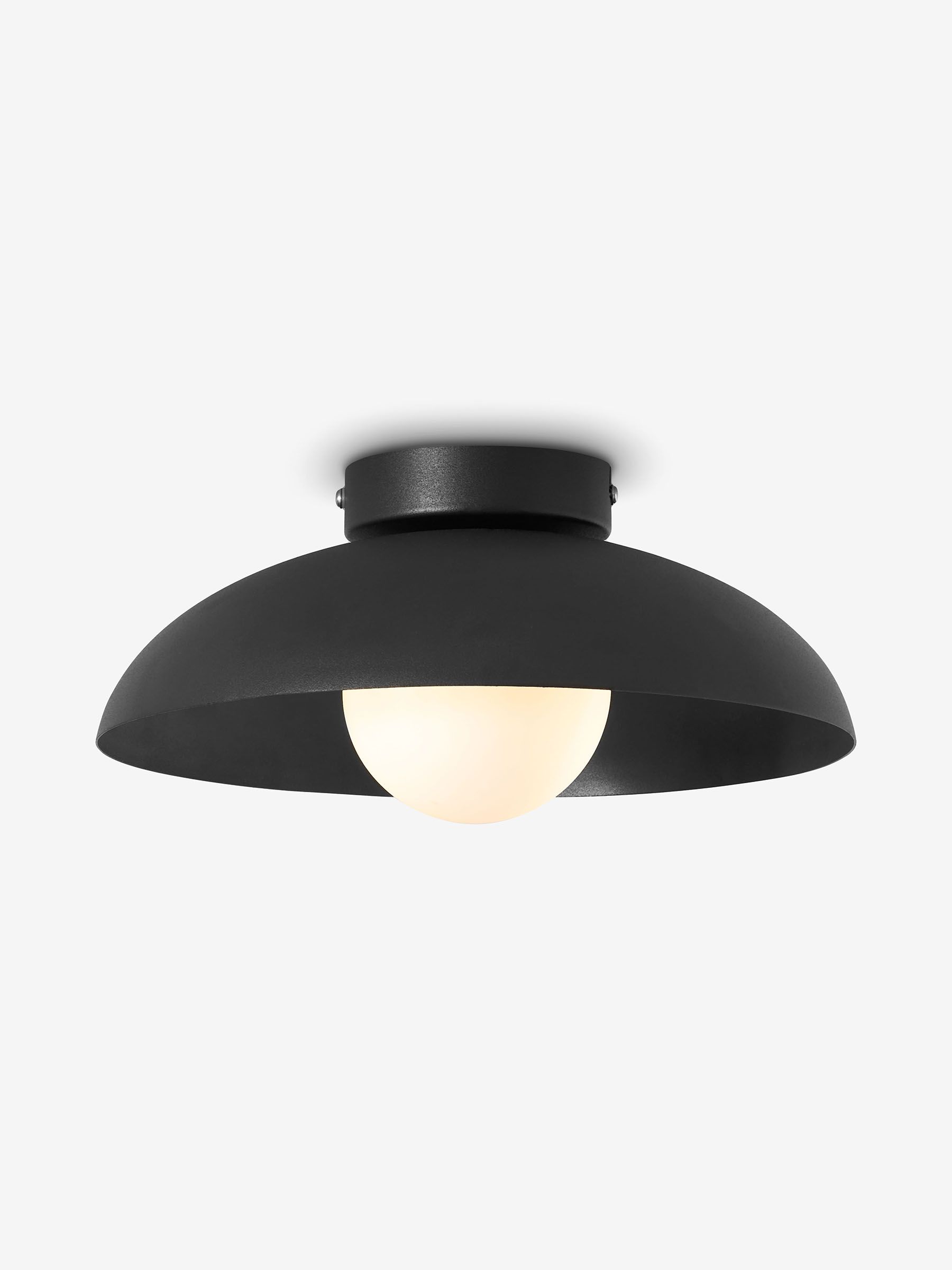 Malta Bathroom Flush Ceiling Light in Black - Image 2 of 3