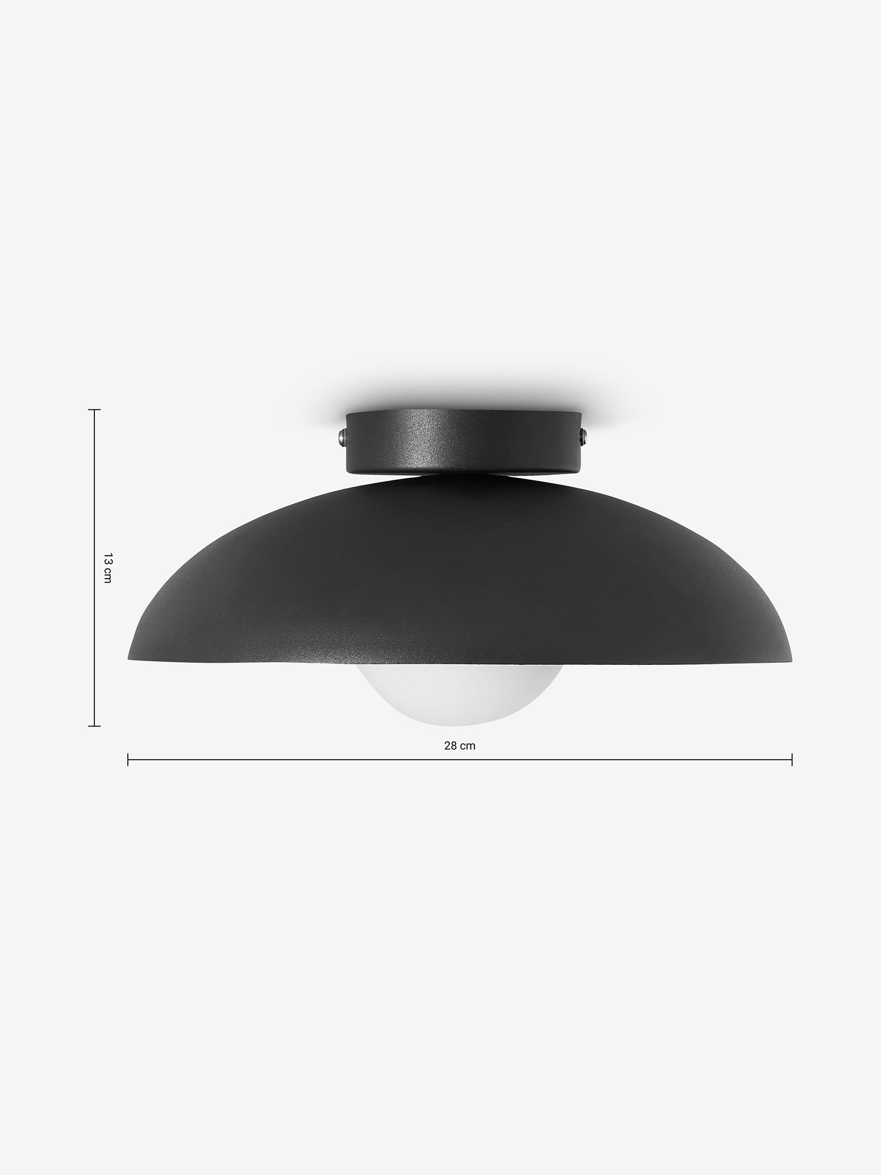 Malta Bathroom Flush Ceiling Light in Black - Image 3 of 3