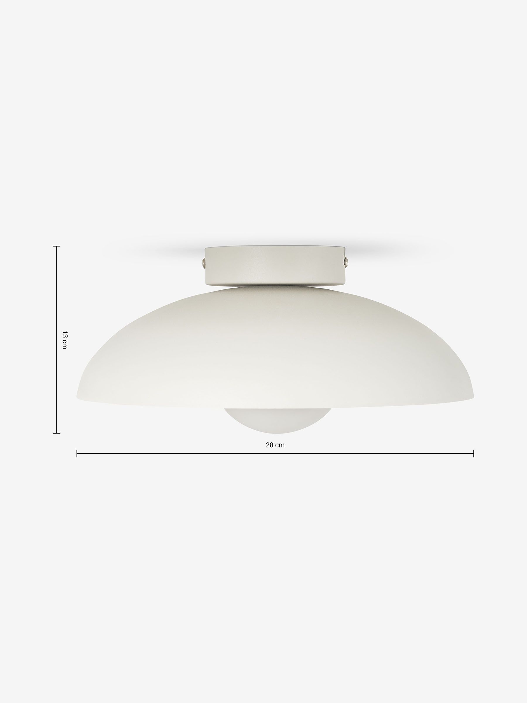 Malta Bathroom Flush Ceiling Light in White | Made