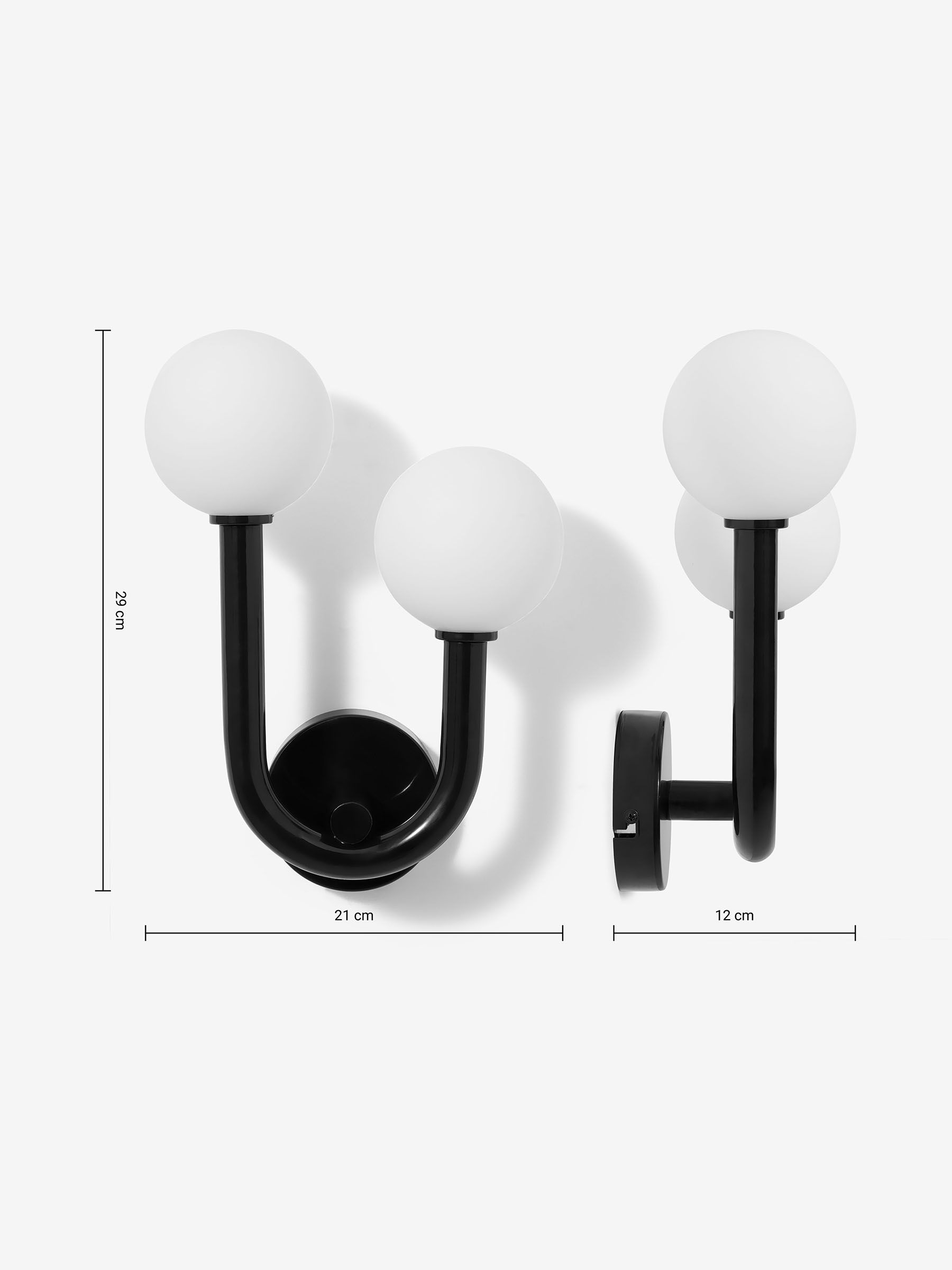 Kothari Bathroom Wall Light in Black - Image 3 of 3