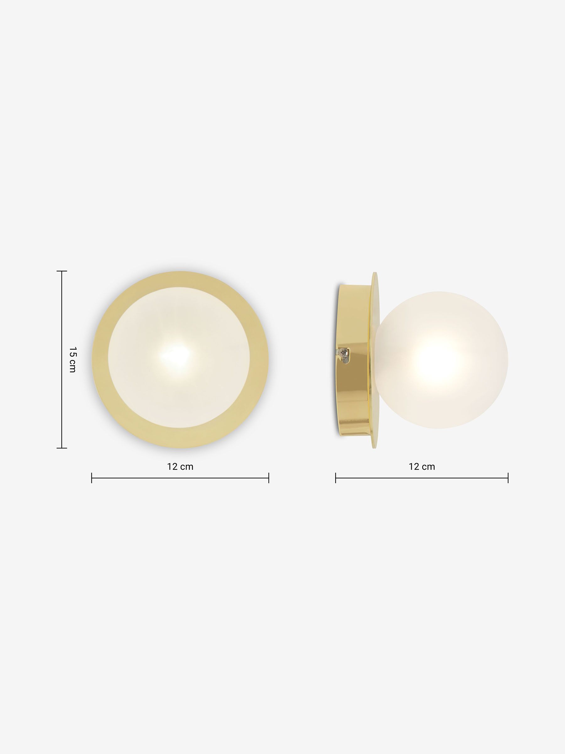 Boll Wall Light in White - Image 3 of 3