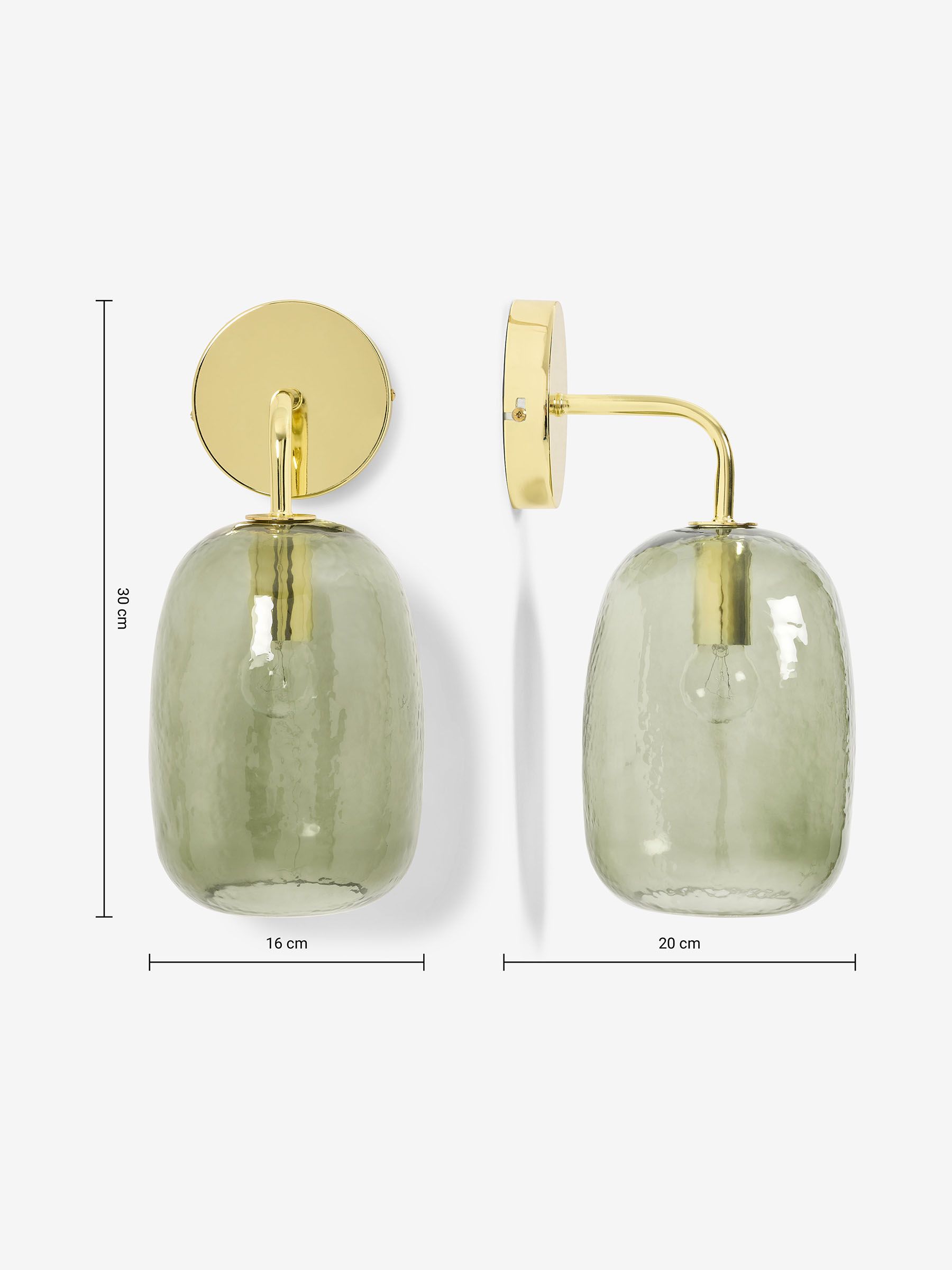 Lykke Wall Light in Green - Image 3 of 3