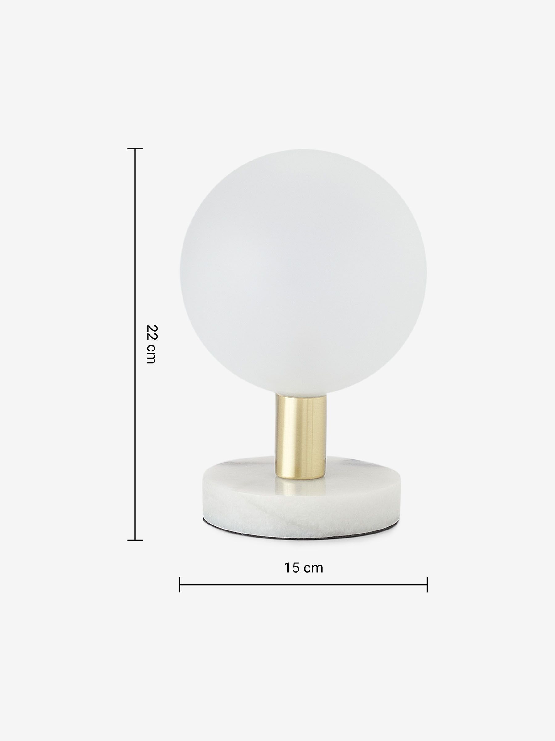 Boll Table Lamp in White - Image 3 of 3