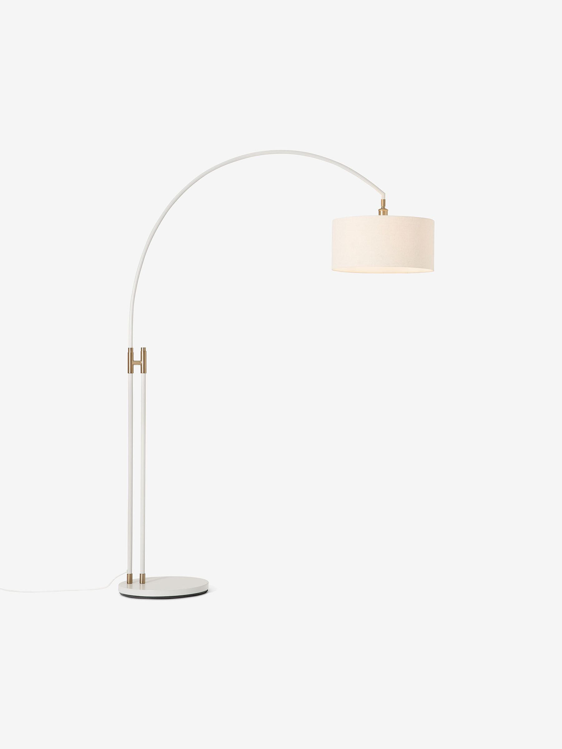 Teo Arch Floor Lamp in White - Image 2 of 4