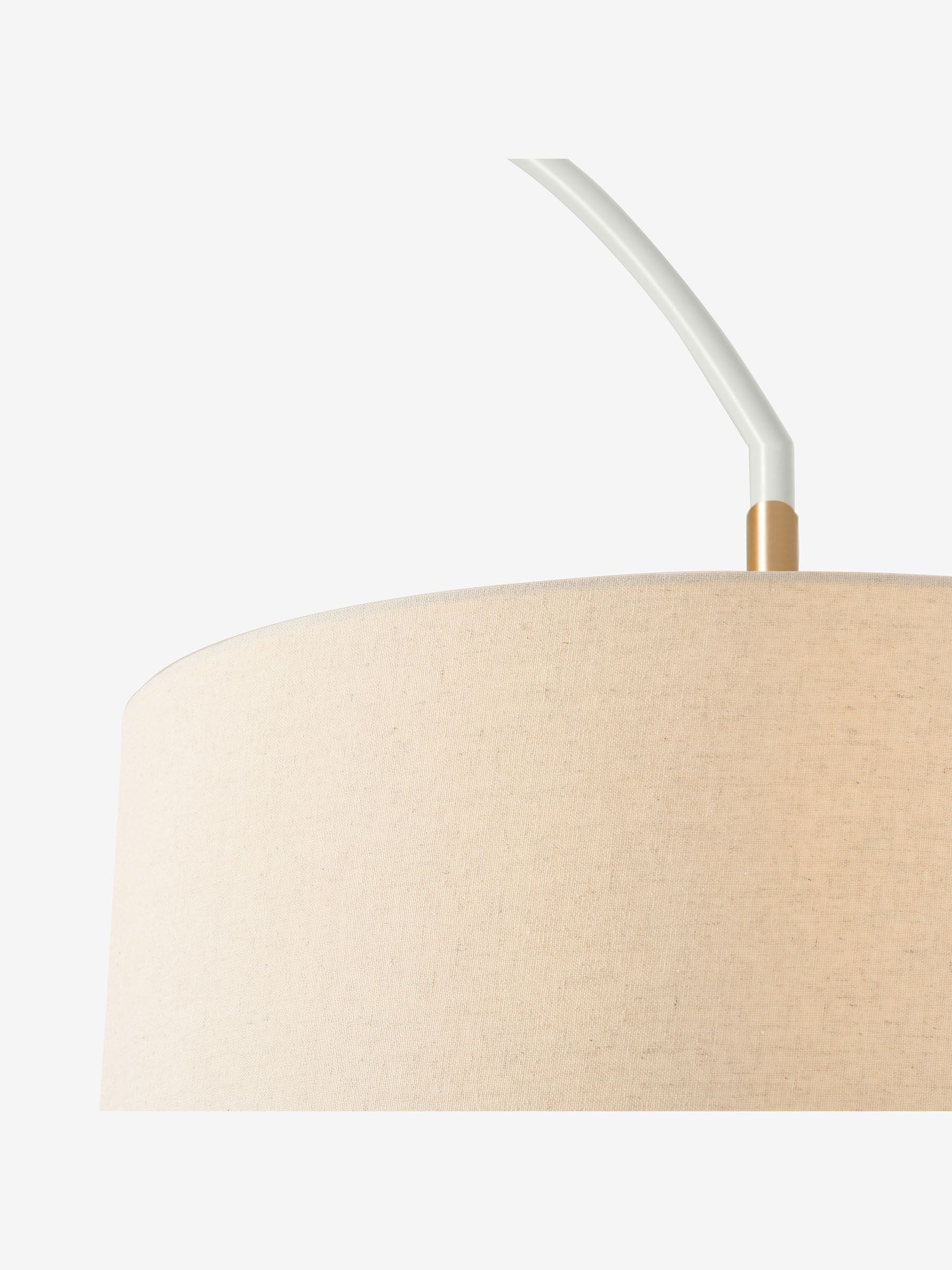 Teo Arch Floor Lamp in White - Image 3 of 4
