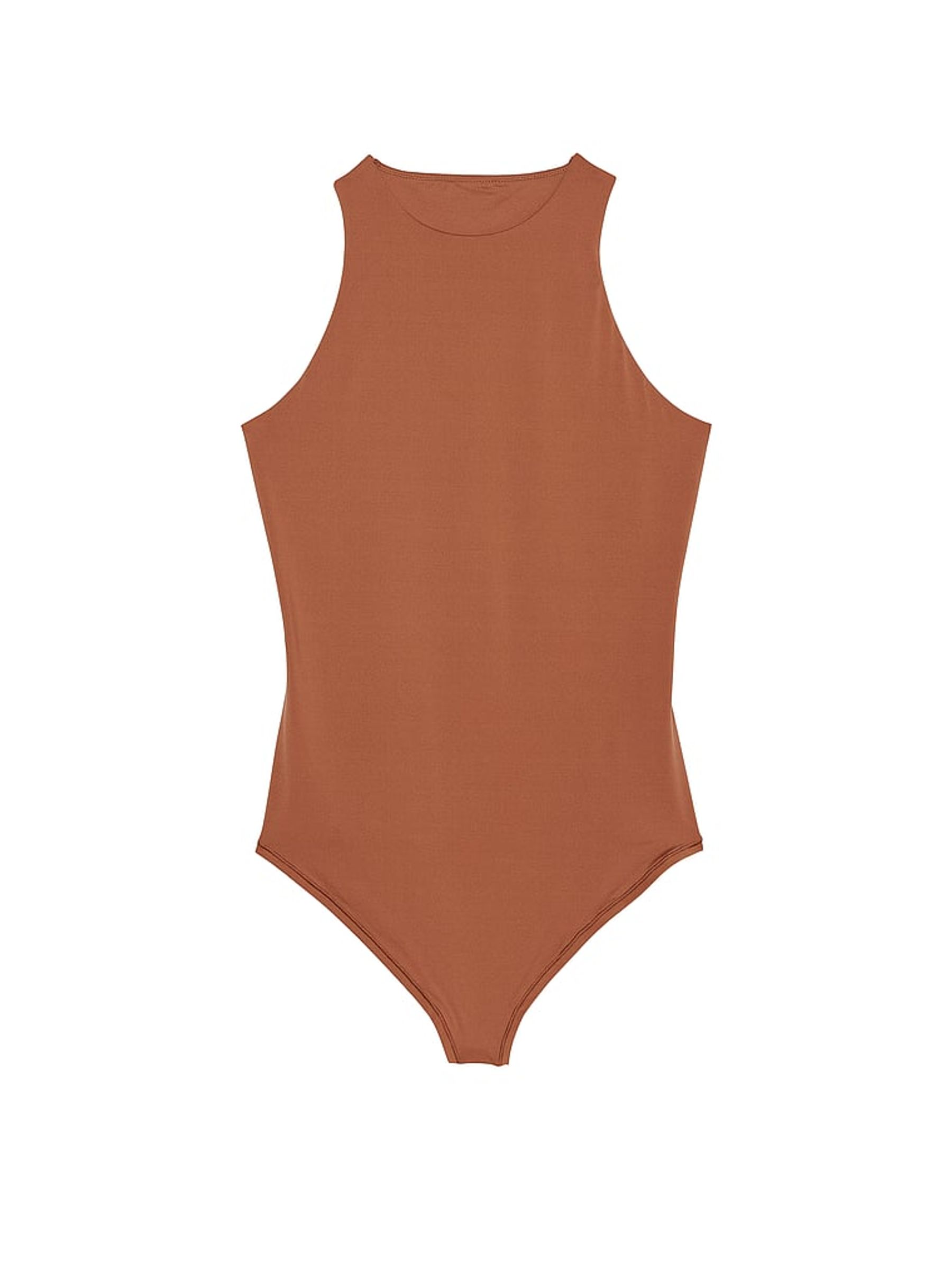 Caramel Brown Soft Stretch Tank Bodysuit - Image 4 of 4