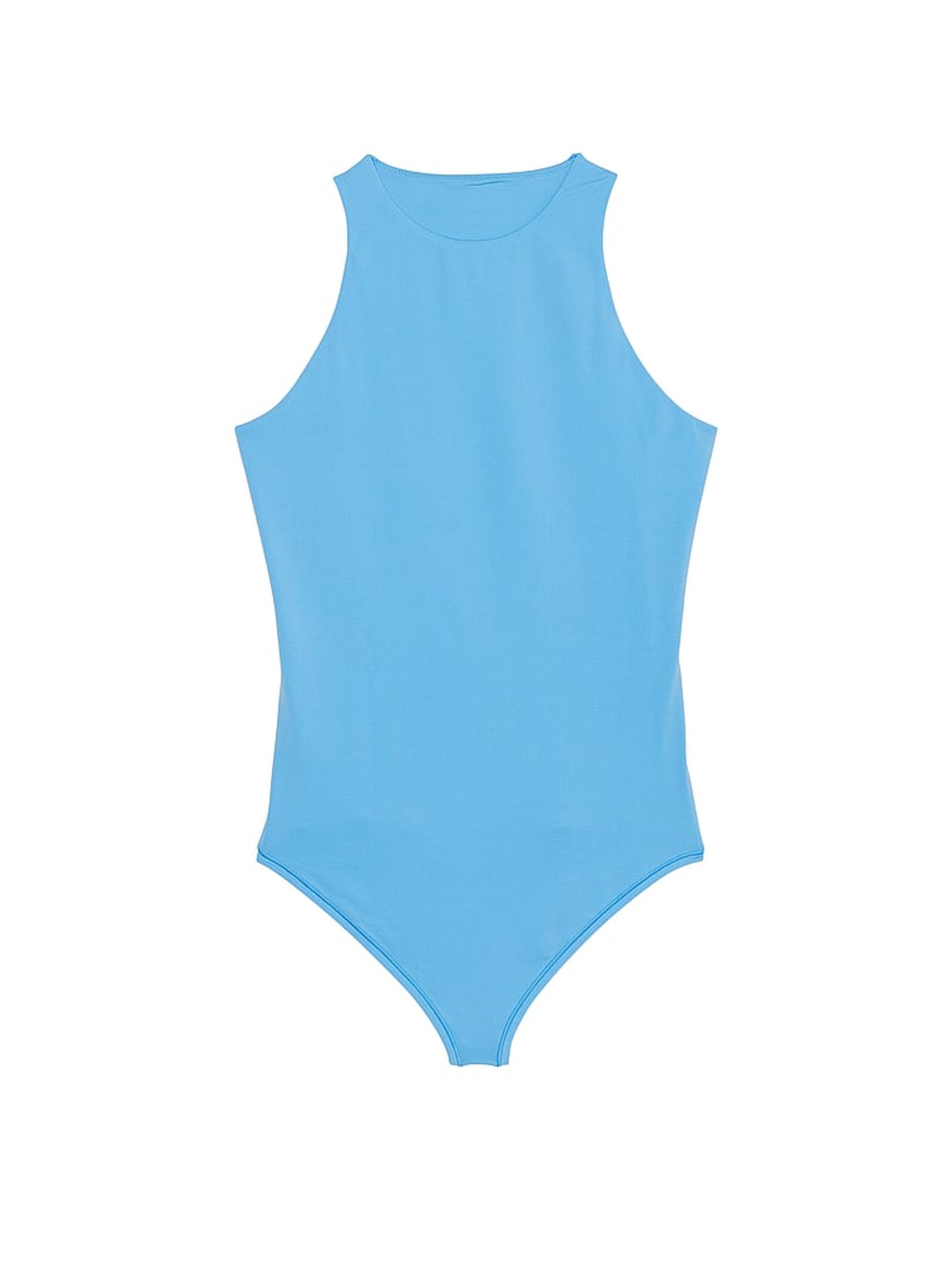 Castaway Blue Rib Soft Stretch Tank Bodysuit - Image 4 of 4