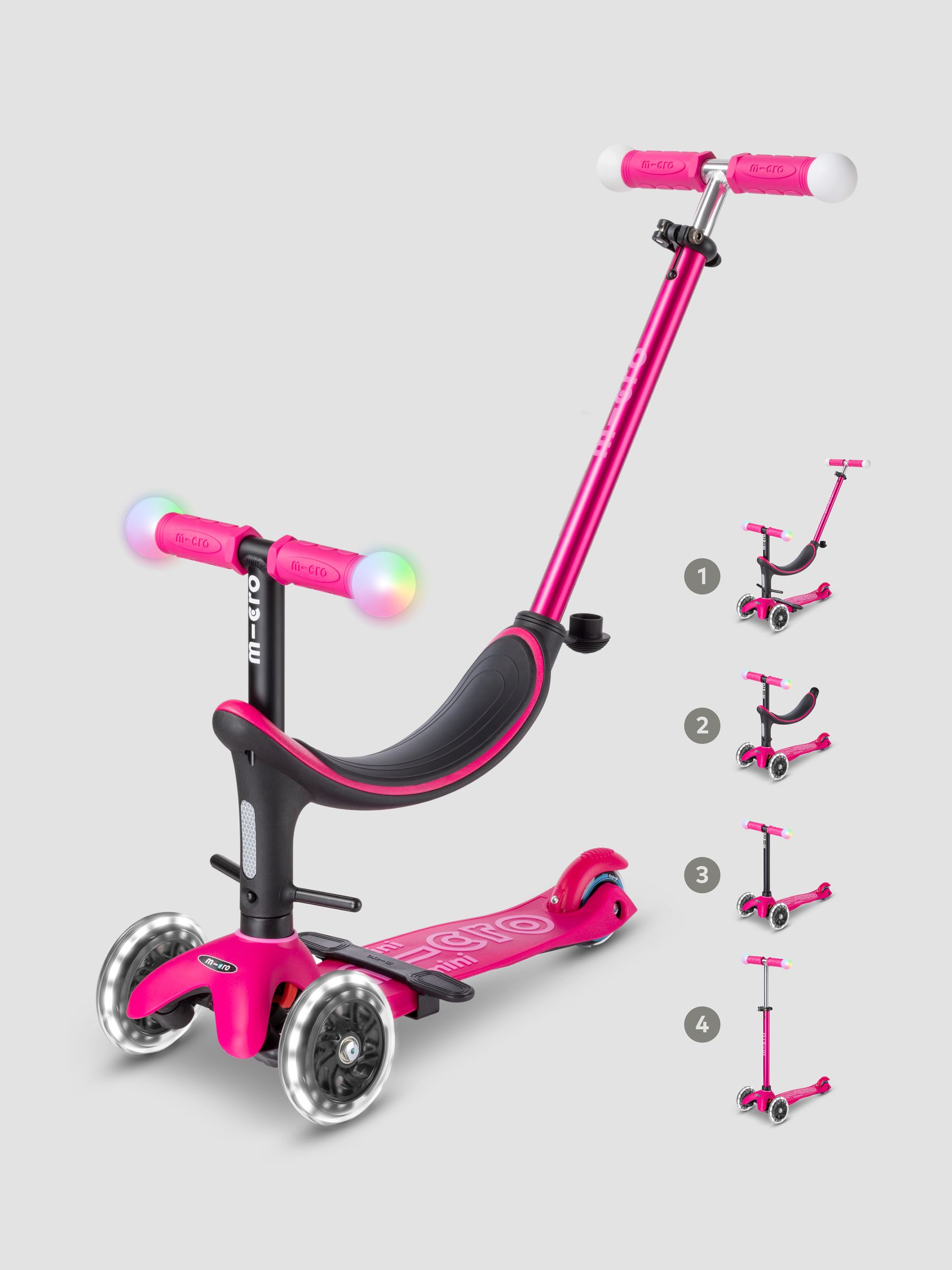 Pink Micro Scooters 4 in 1 Mini 2 Grow Scooter - Image 4 of 6