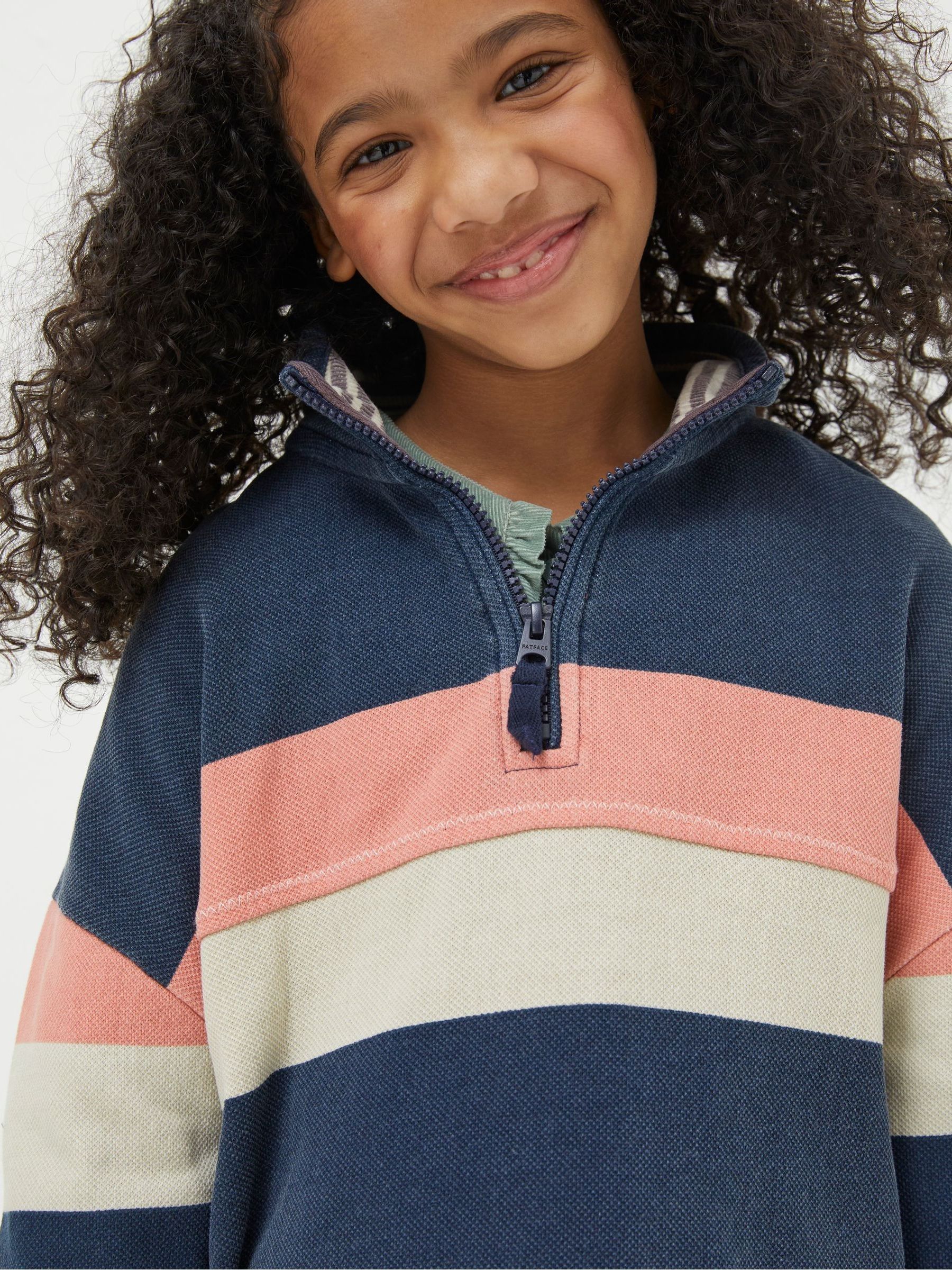 Blue Colourblock Boxy Airlie Sweat Top - Image 3 of 4