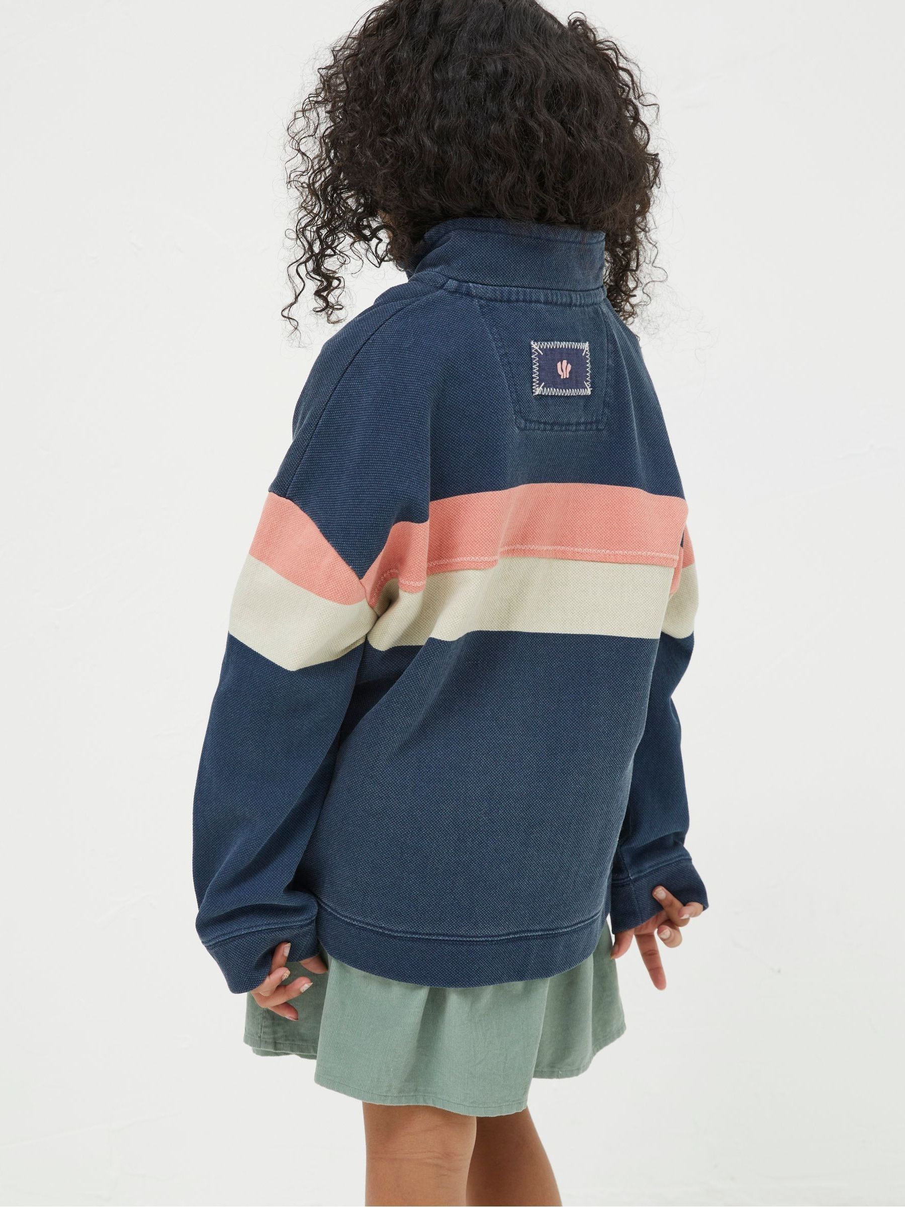 Blue Colourblock Boxy Airlie Sweat Top - Image 2 of 4