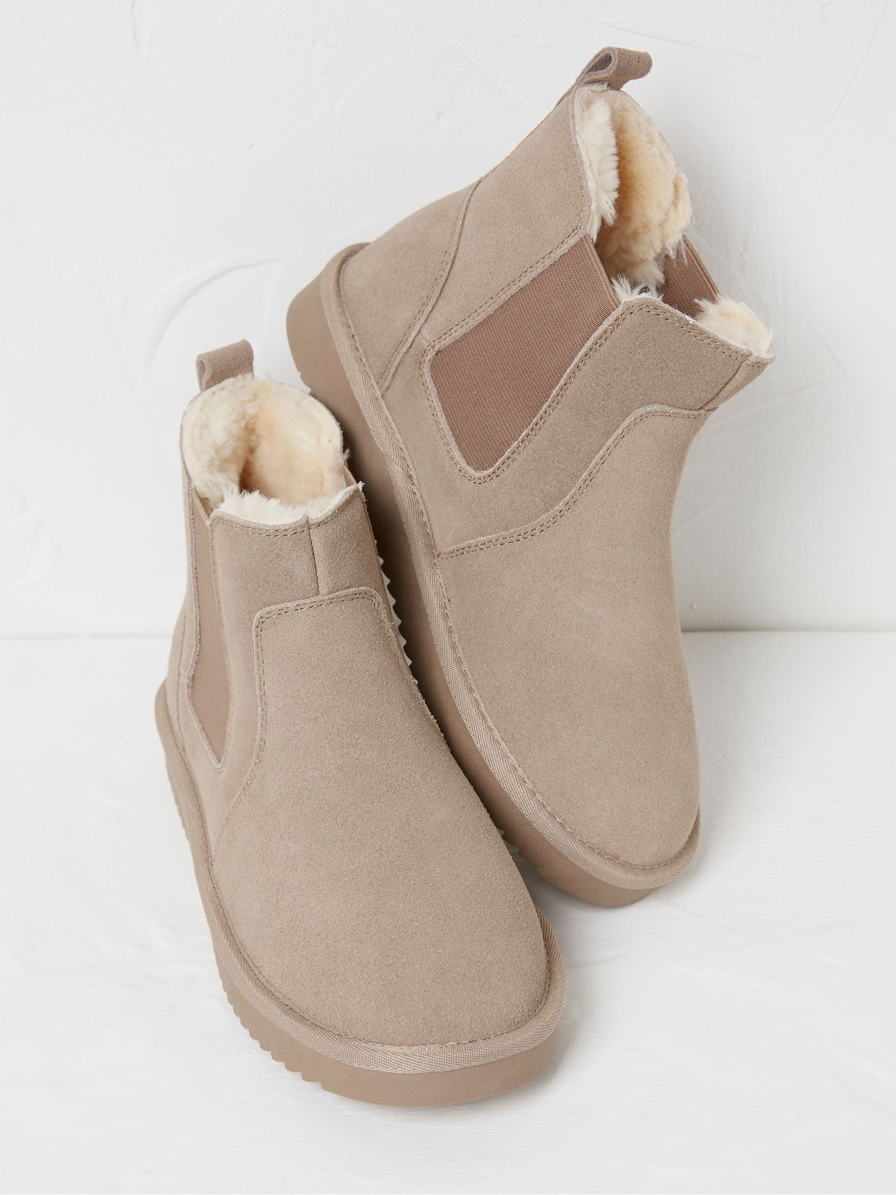 Mabel Natural Suede Slipper Boots - Image 3 of 3