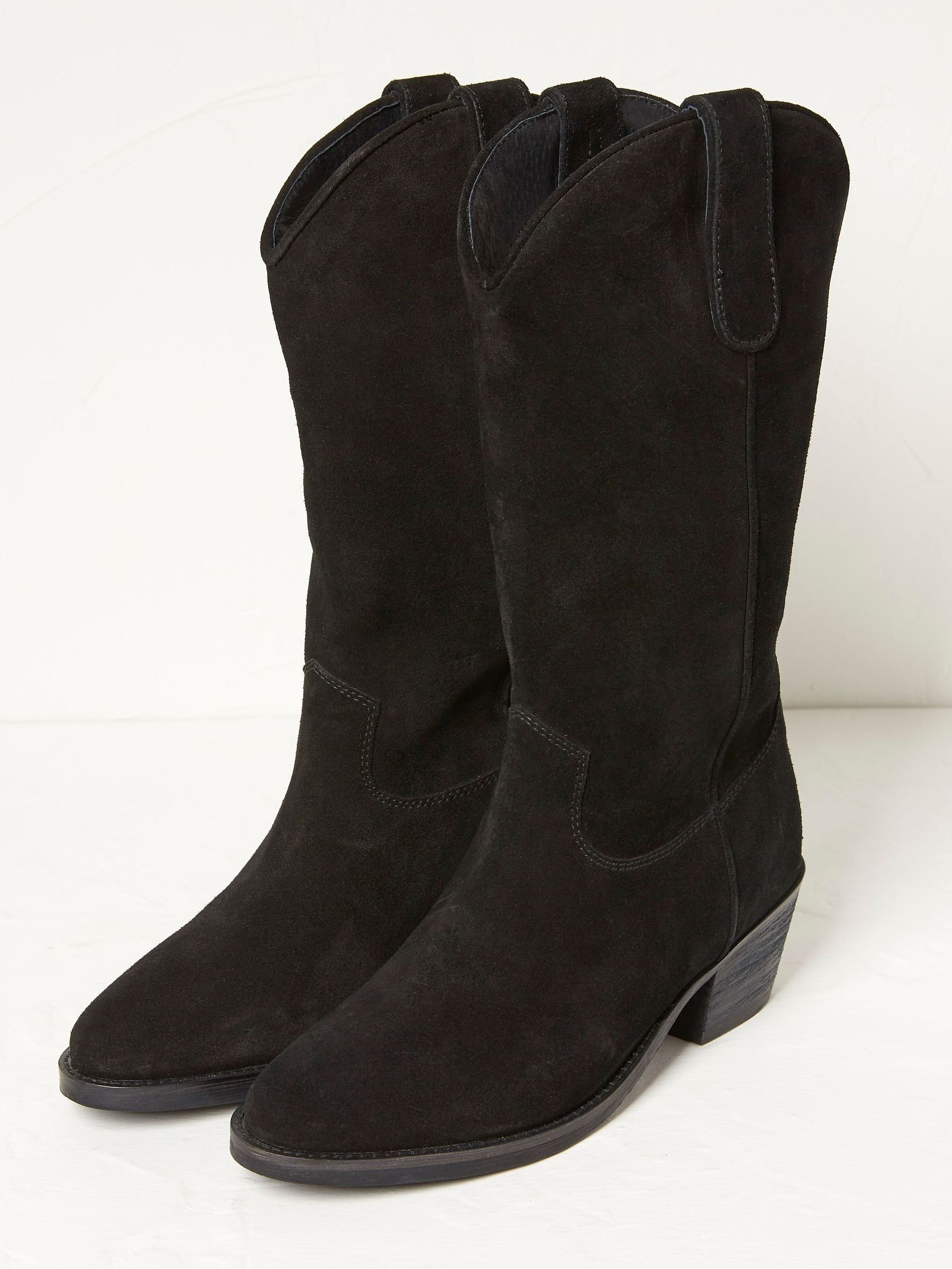 Black Sierra Western Mid Heel Boots - Image 2 of 4