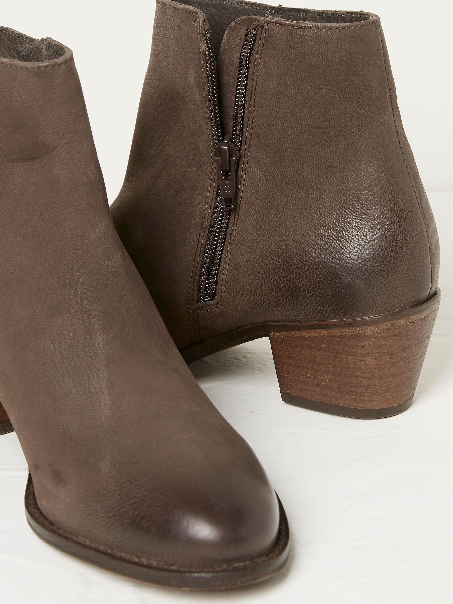 Brown Betsy Zip Detail Ankle Boots - Image 3 of 6