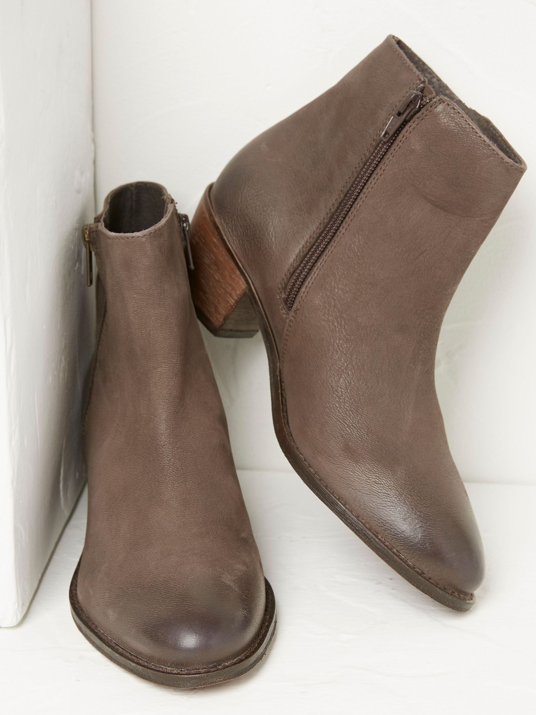 Brown Betsy Zip Detail Ankle Boots - Image 5 of 6