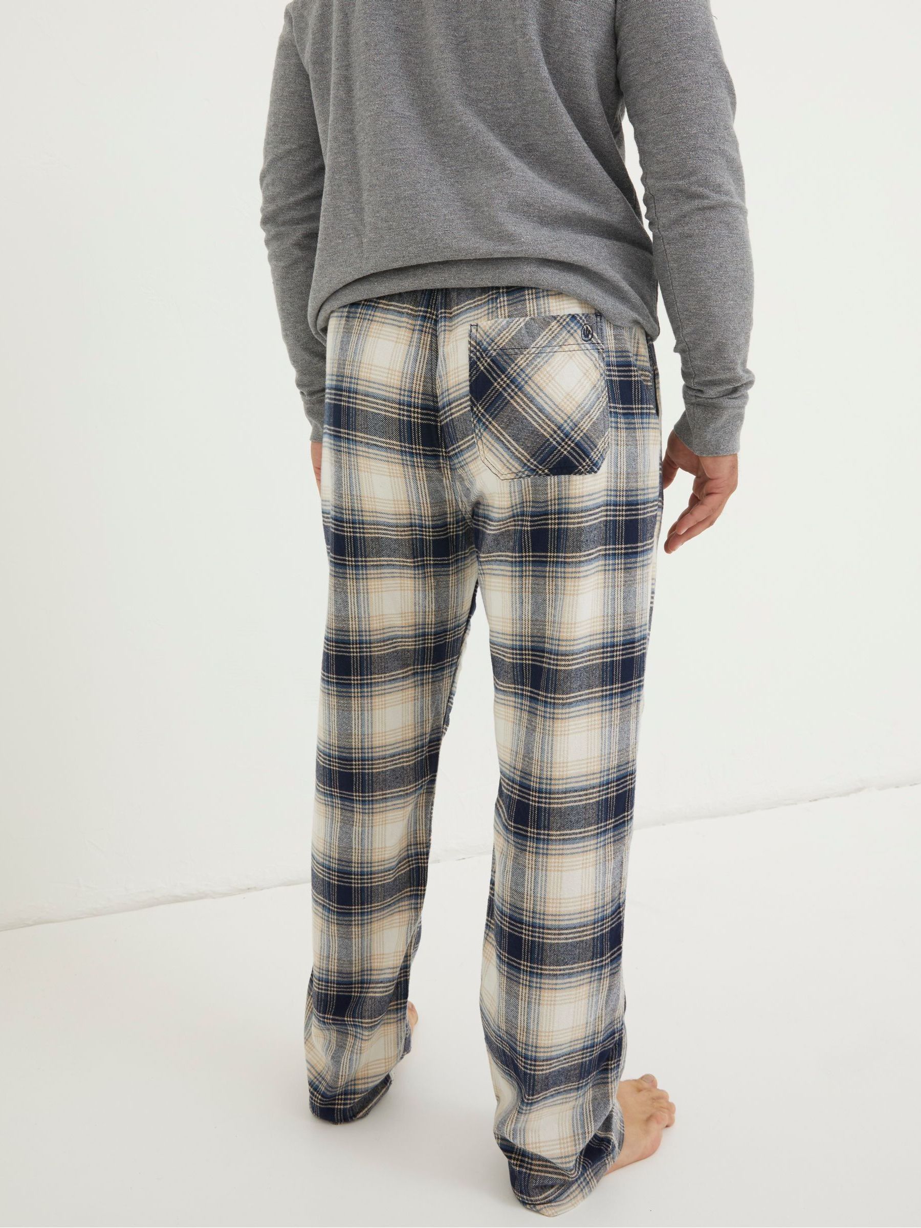 White Fife Checked Pyjama Bottoms - Image 2 of 3