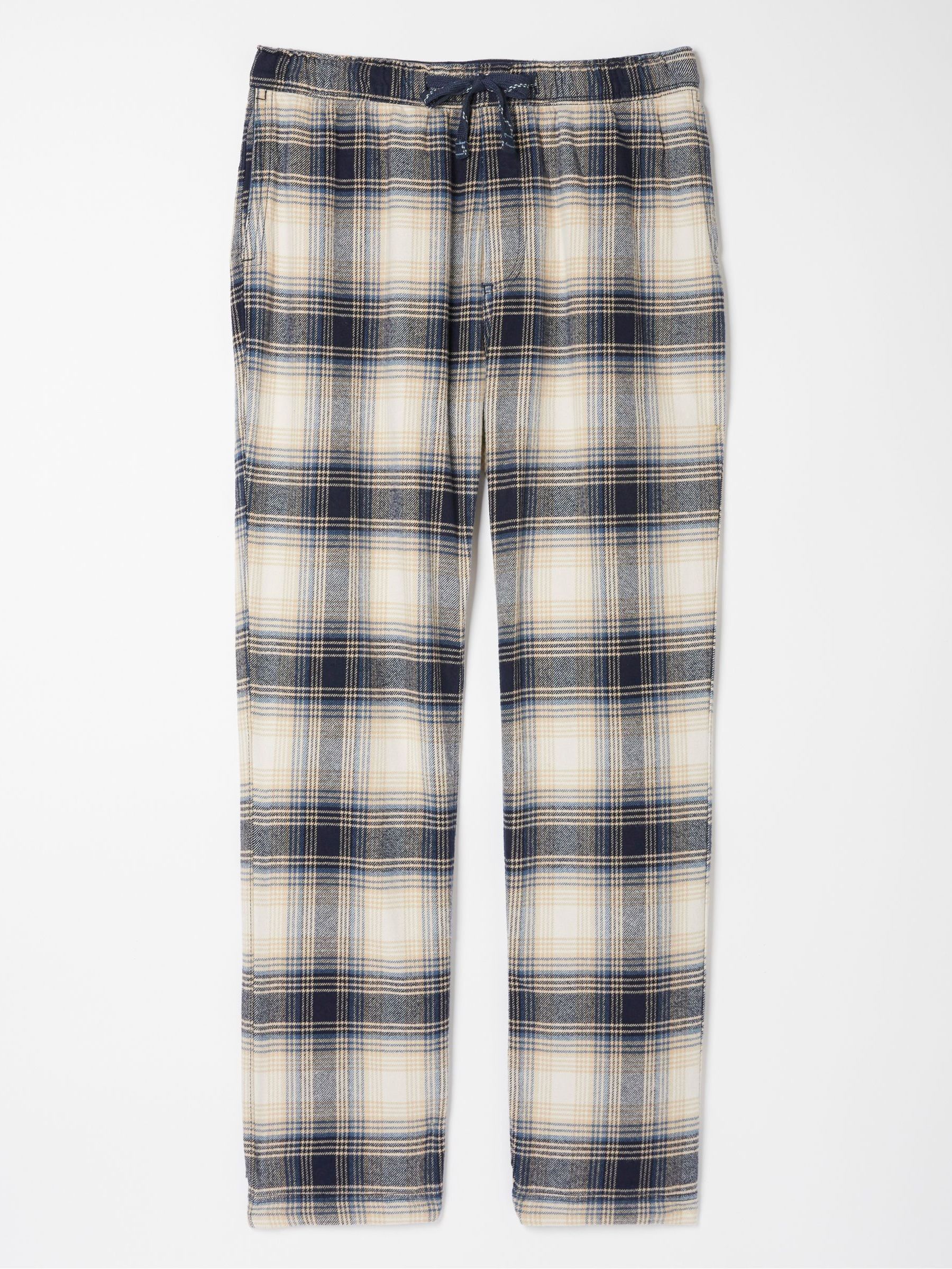 White Fife Checked Pyjama Bottoms - Image 3 of 3 White Fife Checked Pyjama Bottoms - Image 3 of 3
