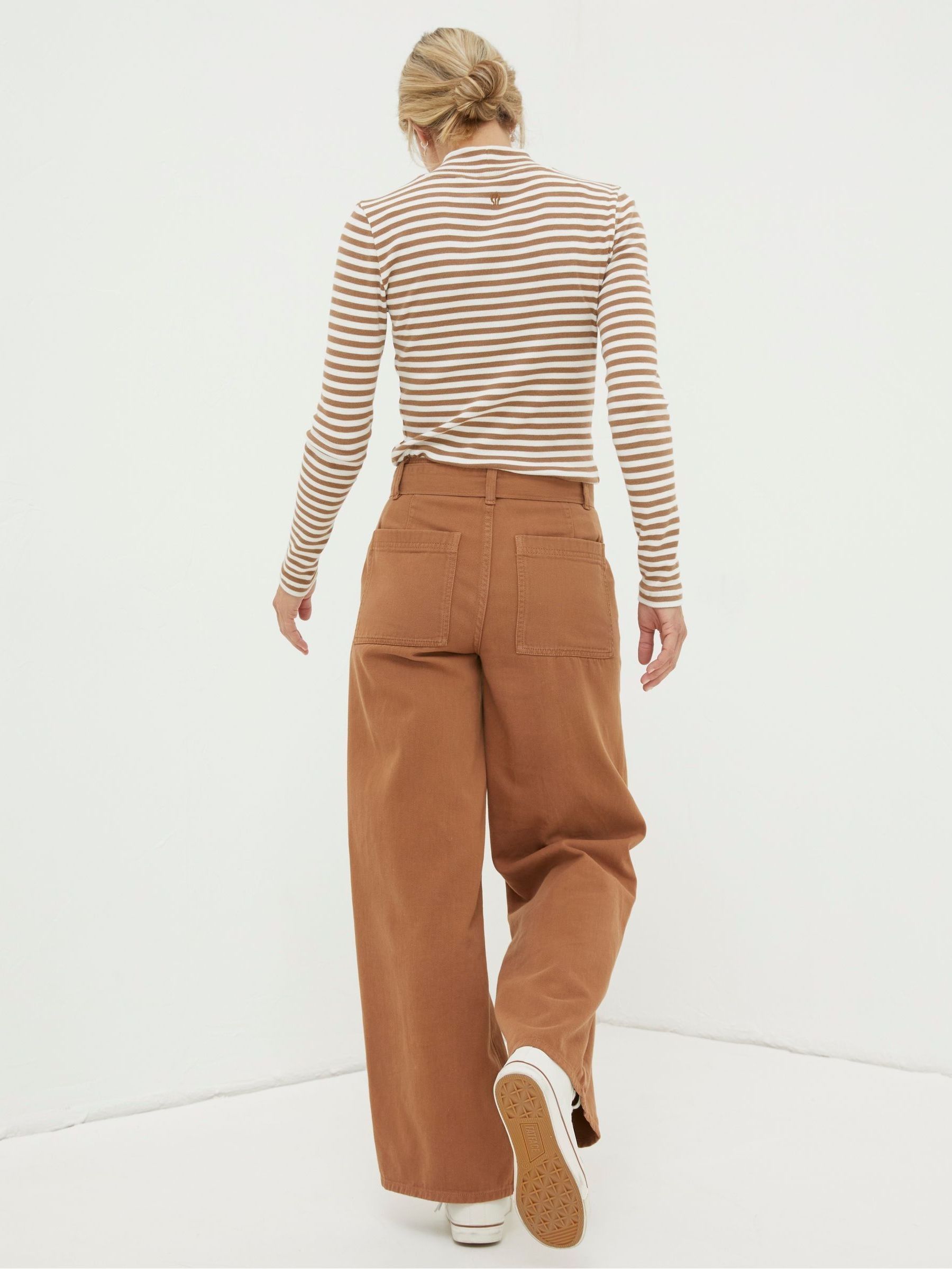 Brown Bodi Belted Drape Trousers - Image 2 of 5