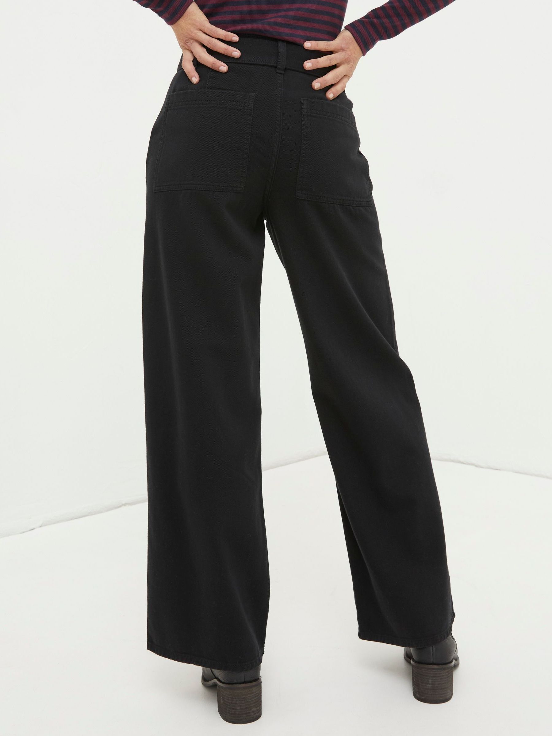 Black Bodi Belted Drape Trousers - Image 2 of 4