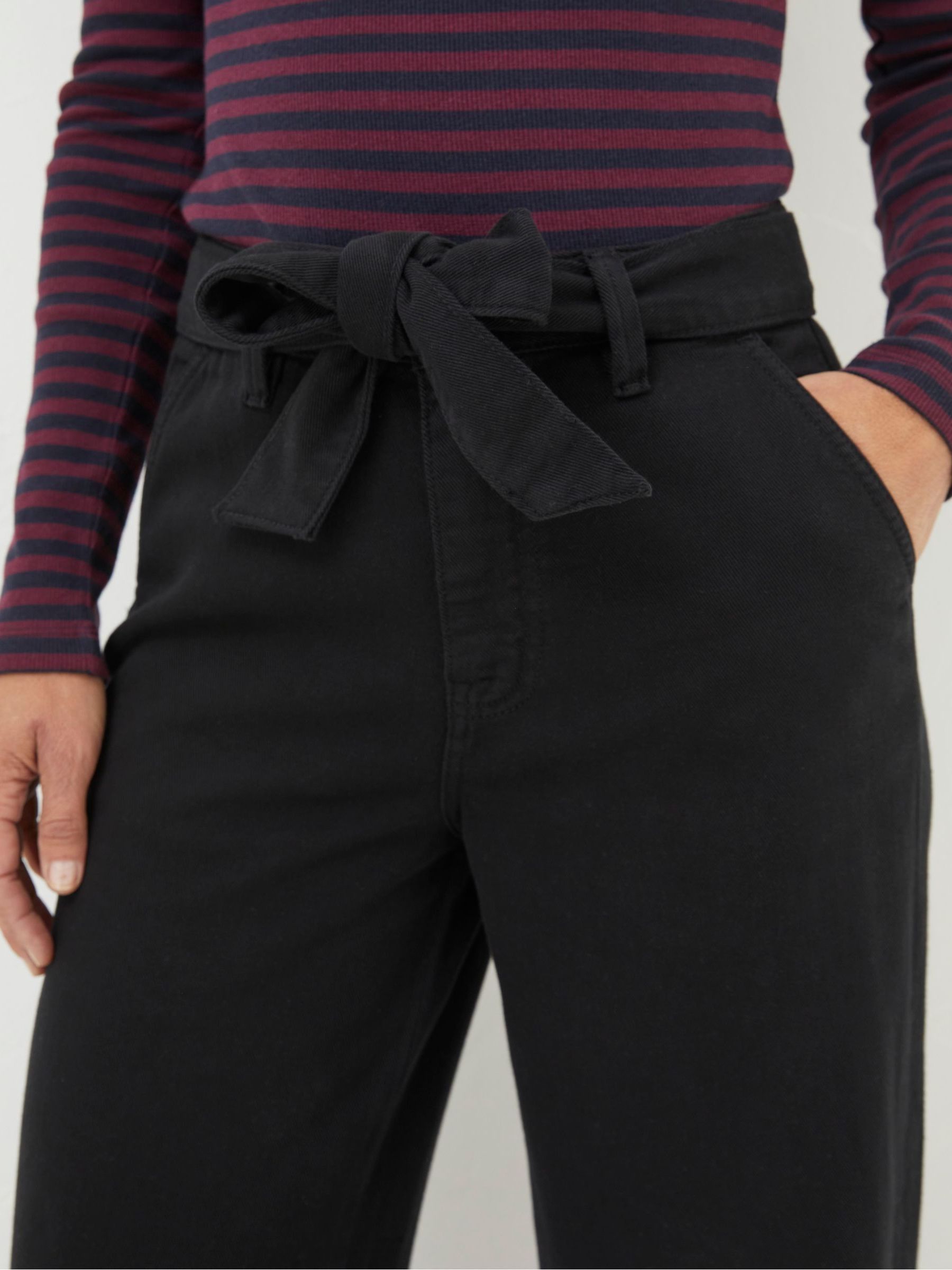 Black Bodi Belted Drape Trousers - Image 3 of 4