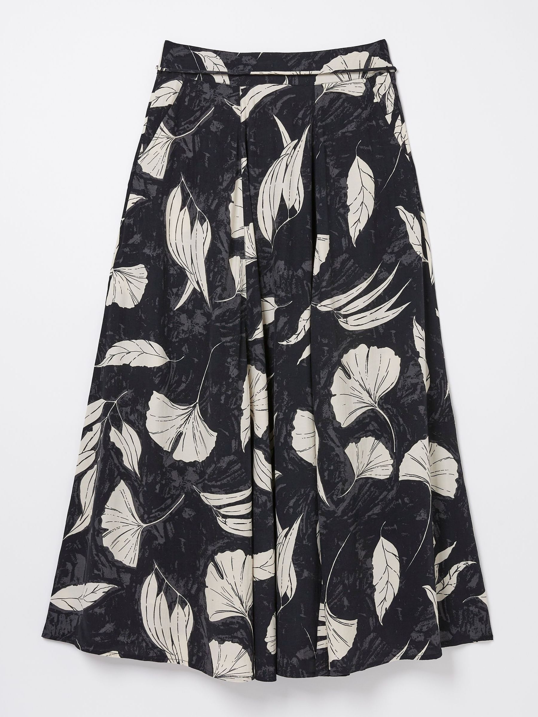 Black Mason Twilight Leaves Midi Skirt - Image 5 of 5