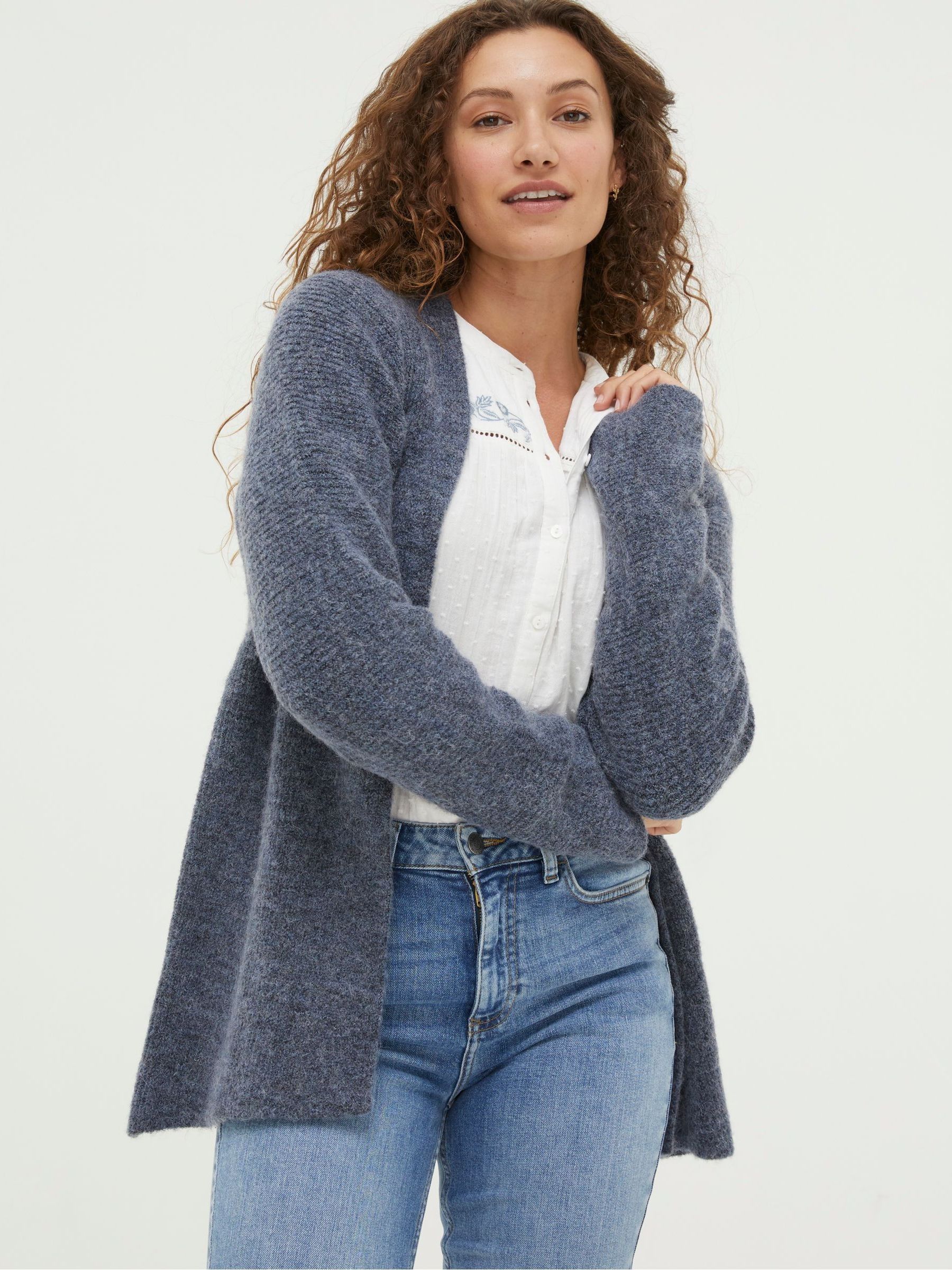 Sennen Grey Cocoon Cardigan - Image 1 of 4