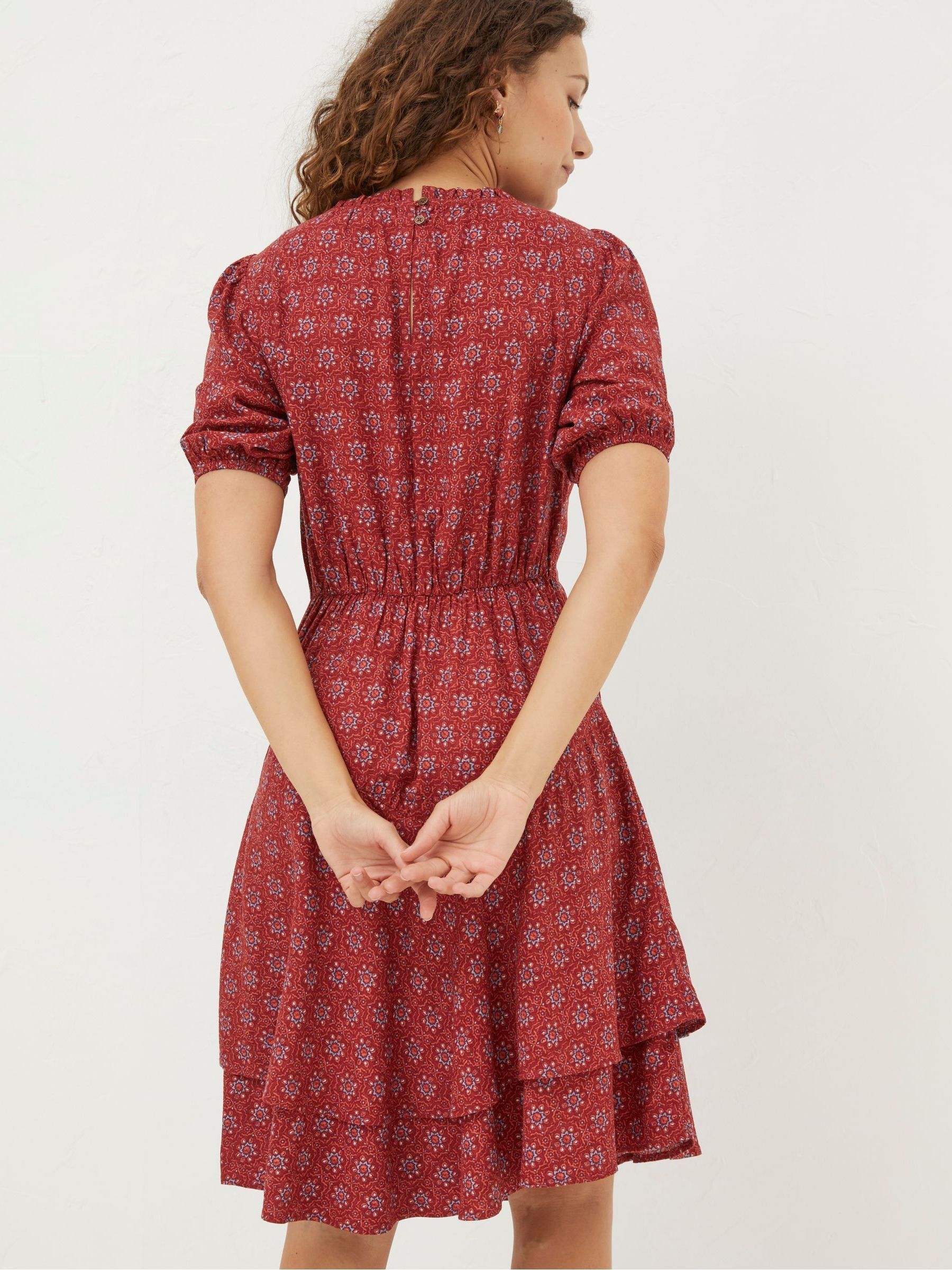 Red Shaney Craft Geo Dress - Image 2 of 5