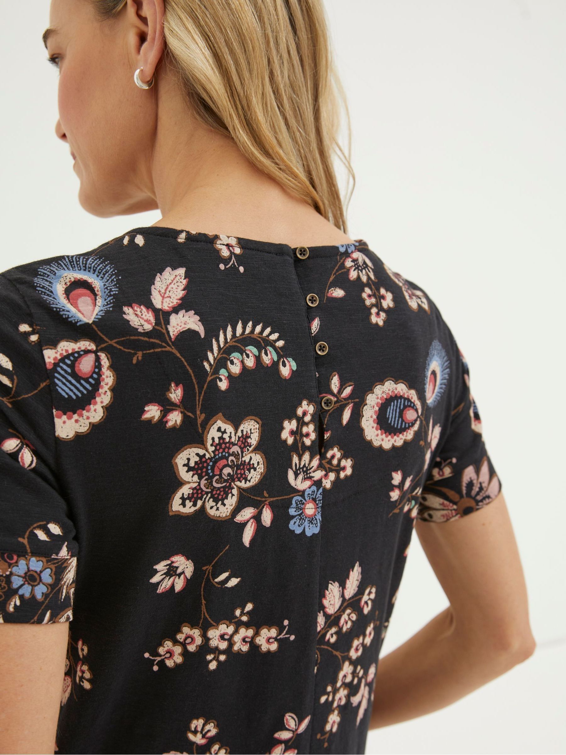 Black Simone Fall Floral Jersey Dress - Image 5 of 6