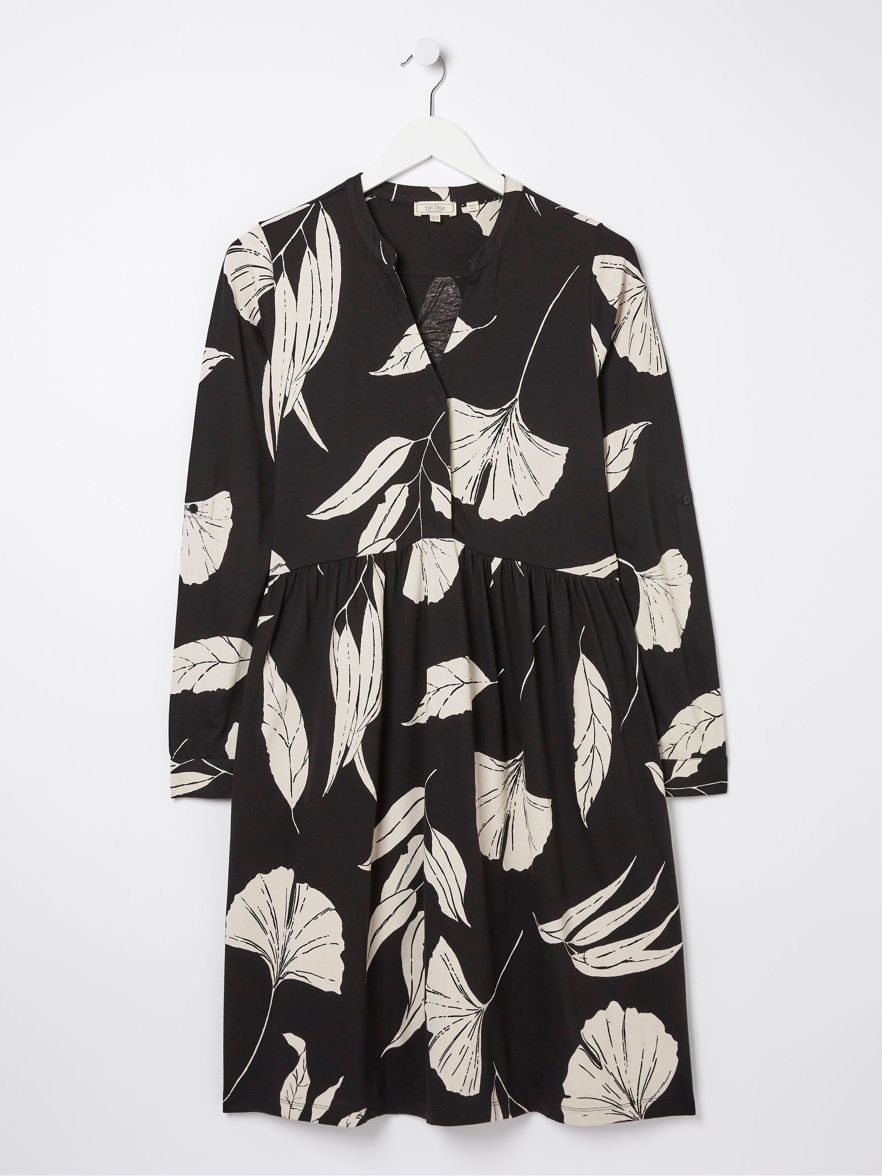 Black Elsie Twilight Leaves Jersey Dress - Image 6 of 6