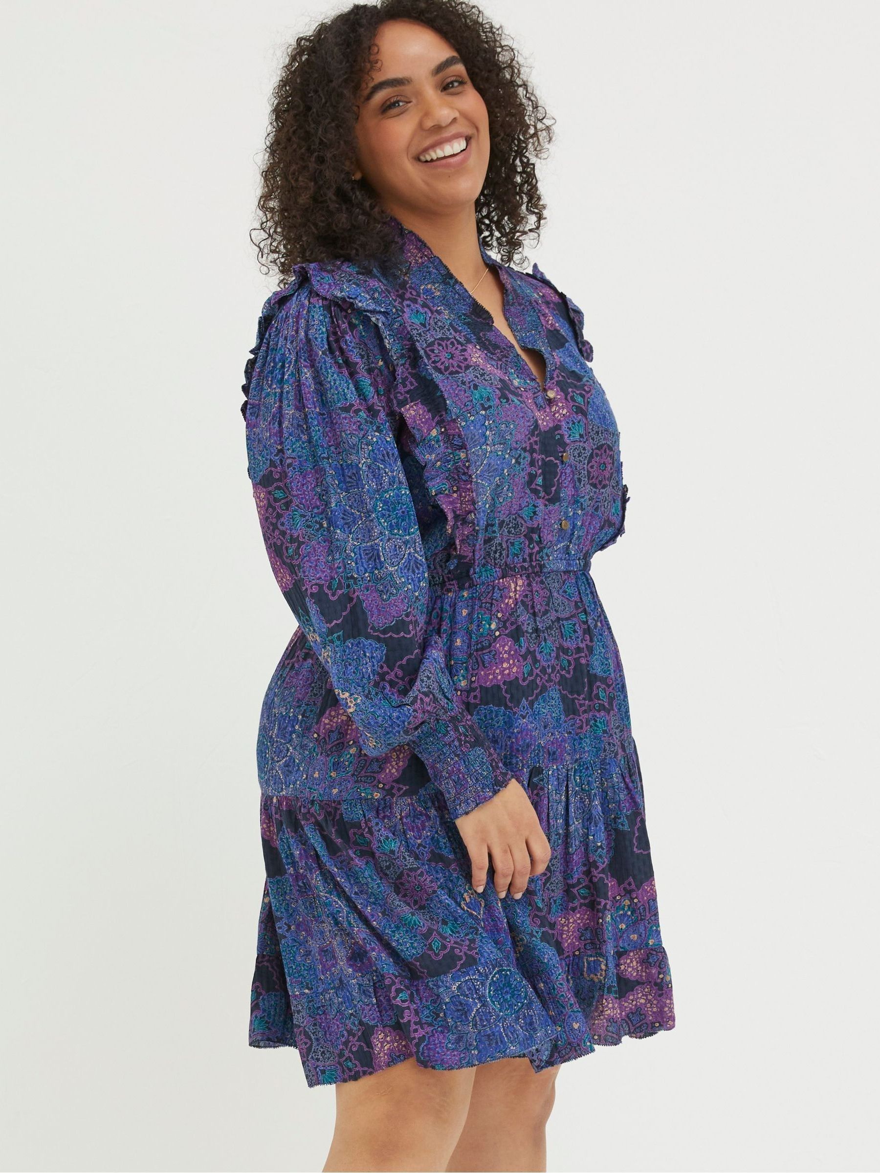 Blue Darcey Mosaic Geo Dress - Image 2 of 6