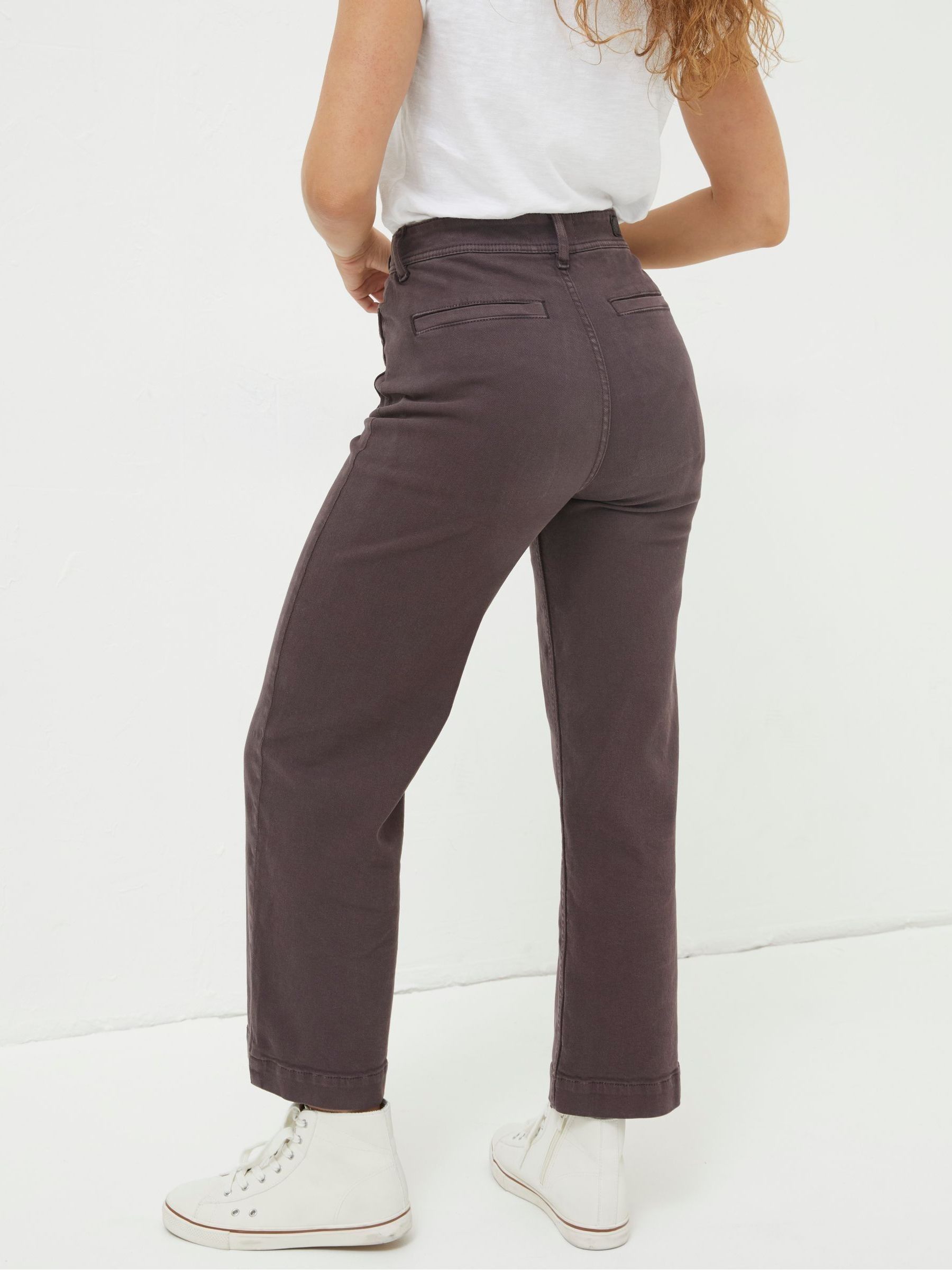 Purple Wide Leg Cropped Jeans - Image 2 of 6