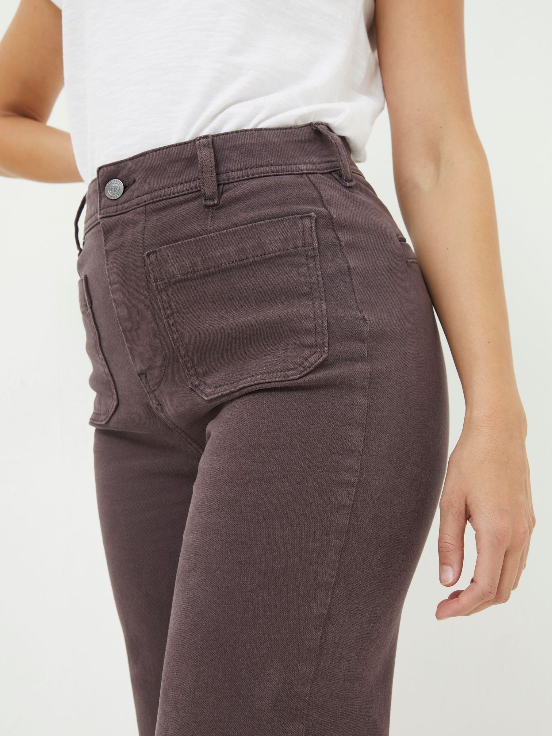 Purple Wide Leg Cropped Jeans - Image 4 of 6
