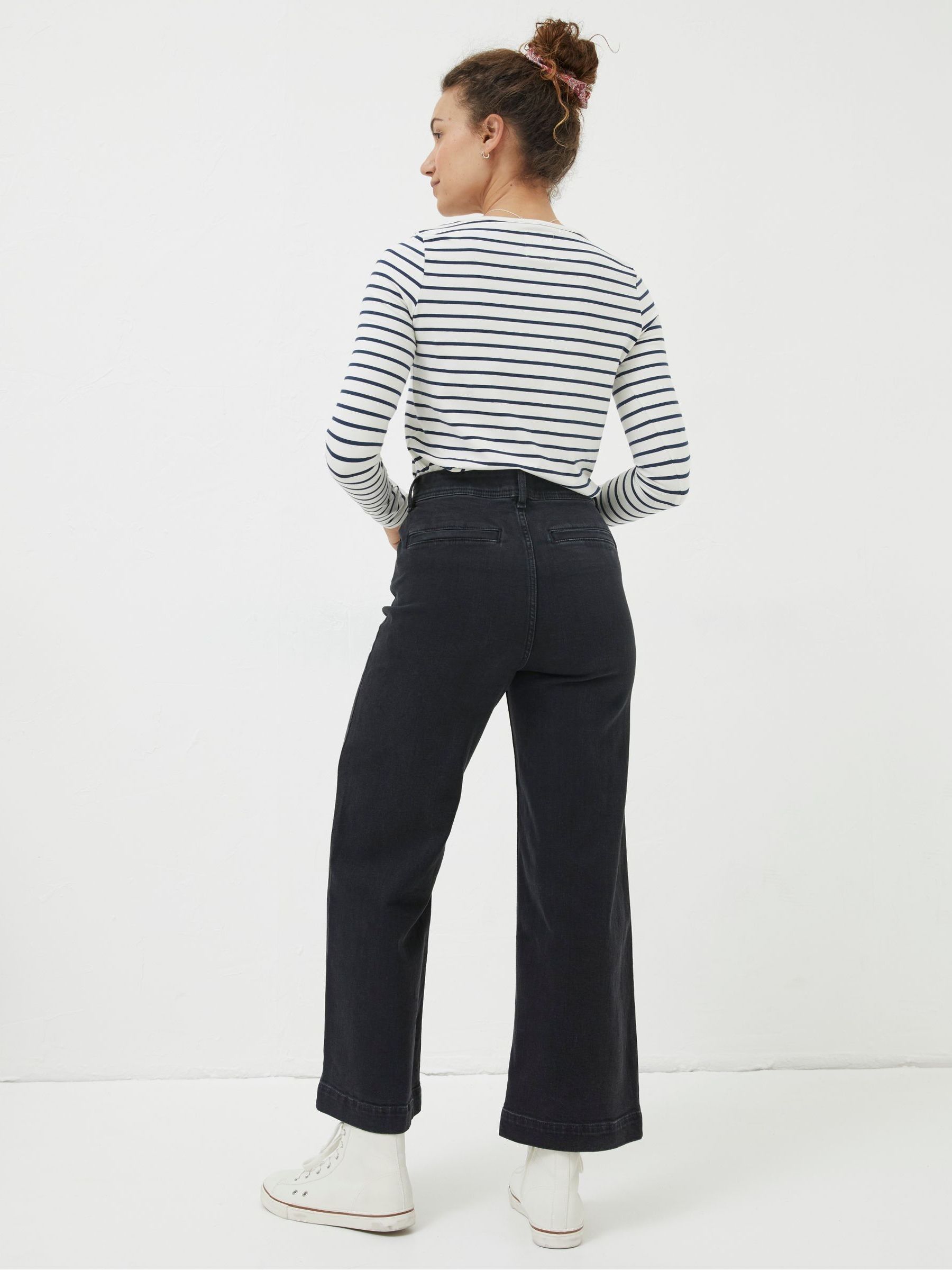 Keswick Black Wide Leg Cropped Jeans - Image 2 of 6