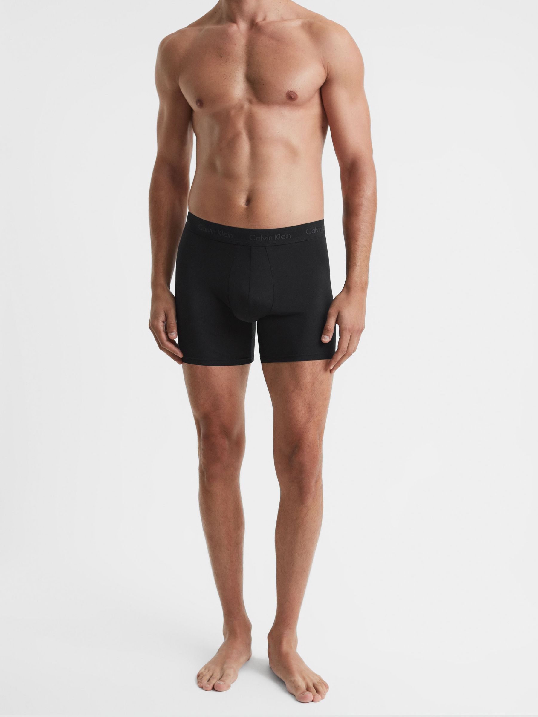 Calvin Klein Underwear 3 Pack Trunks in Black/Grey - Image 2 of 6