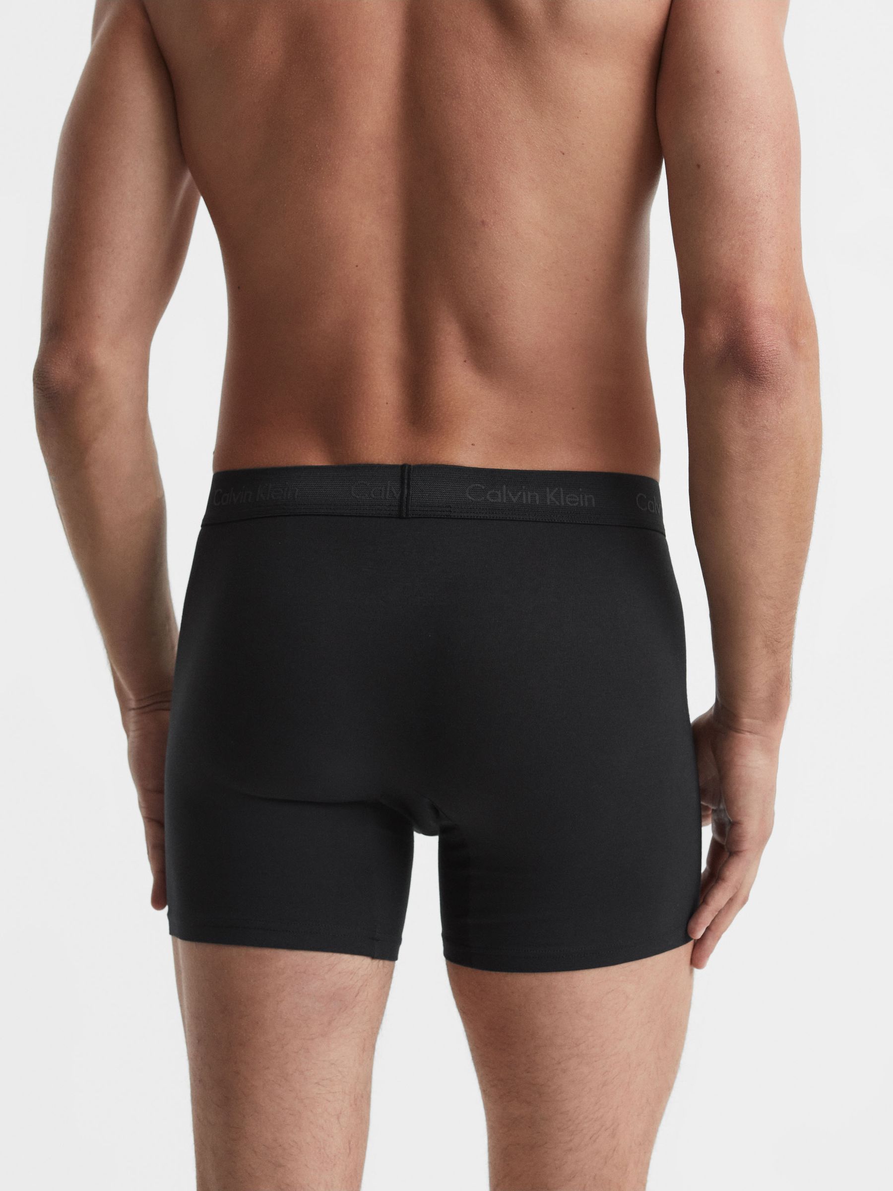 Calvin Klein Underwear 3 Pack Trunks in Black/Grey - Image 3 of 6