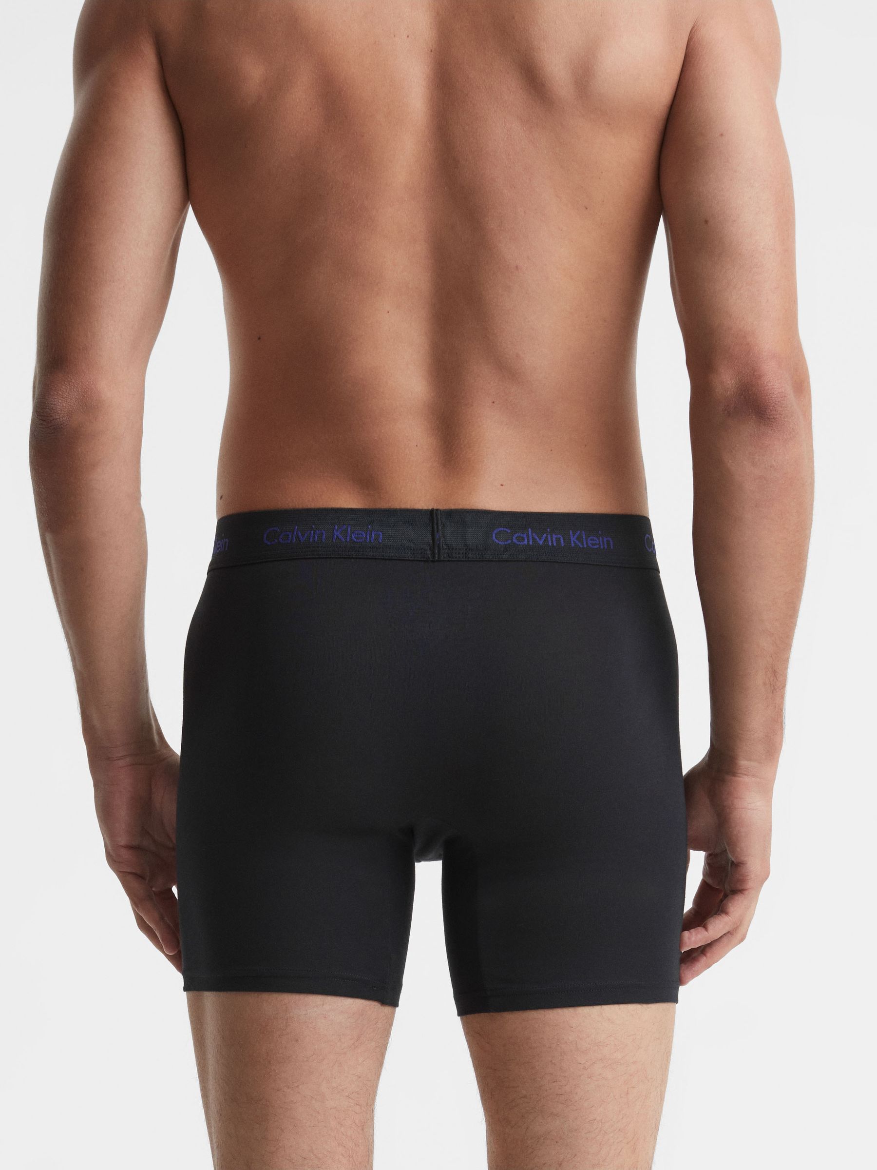 Calvin Klein Underwear 3 Pack Trunks in Black/Grey - Image 5 of 6