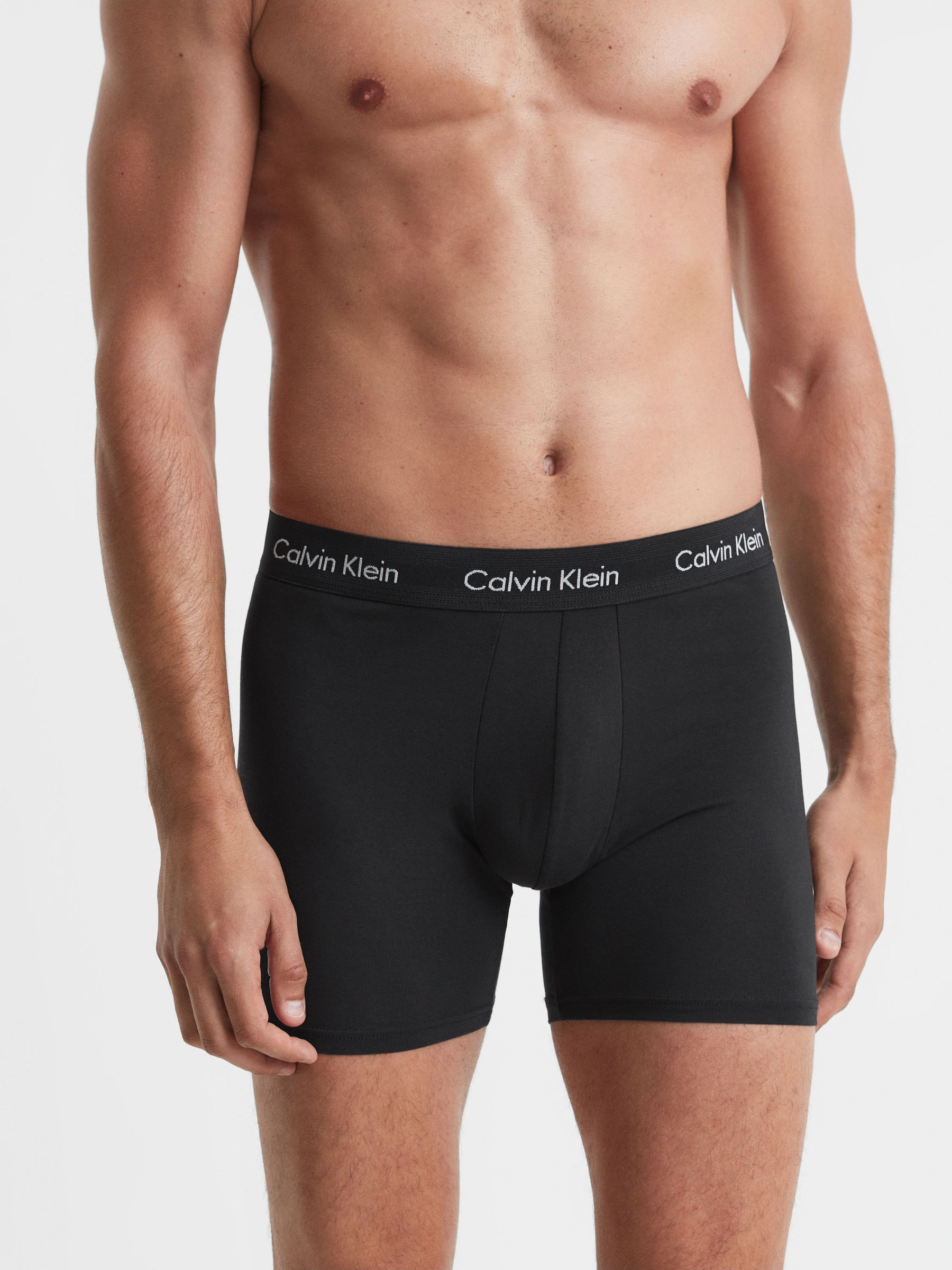 Calvin Klein Underwear 3 Pack Trunks in Black/Grey - Image 6 of 6